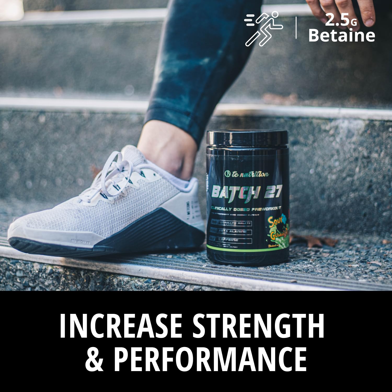 Batch 27 Pre Workout Powder - 8g Citrulline, 3.5g Beta Alanine, 2.5g Betaine, 325mg Caffeine TC Nutrition uk supplements