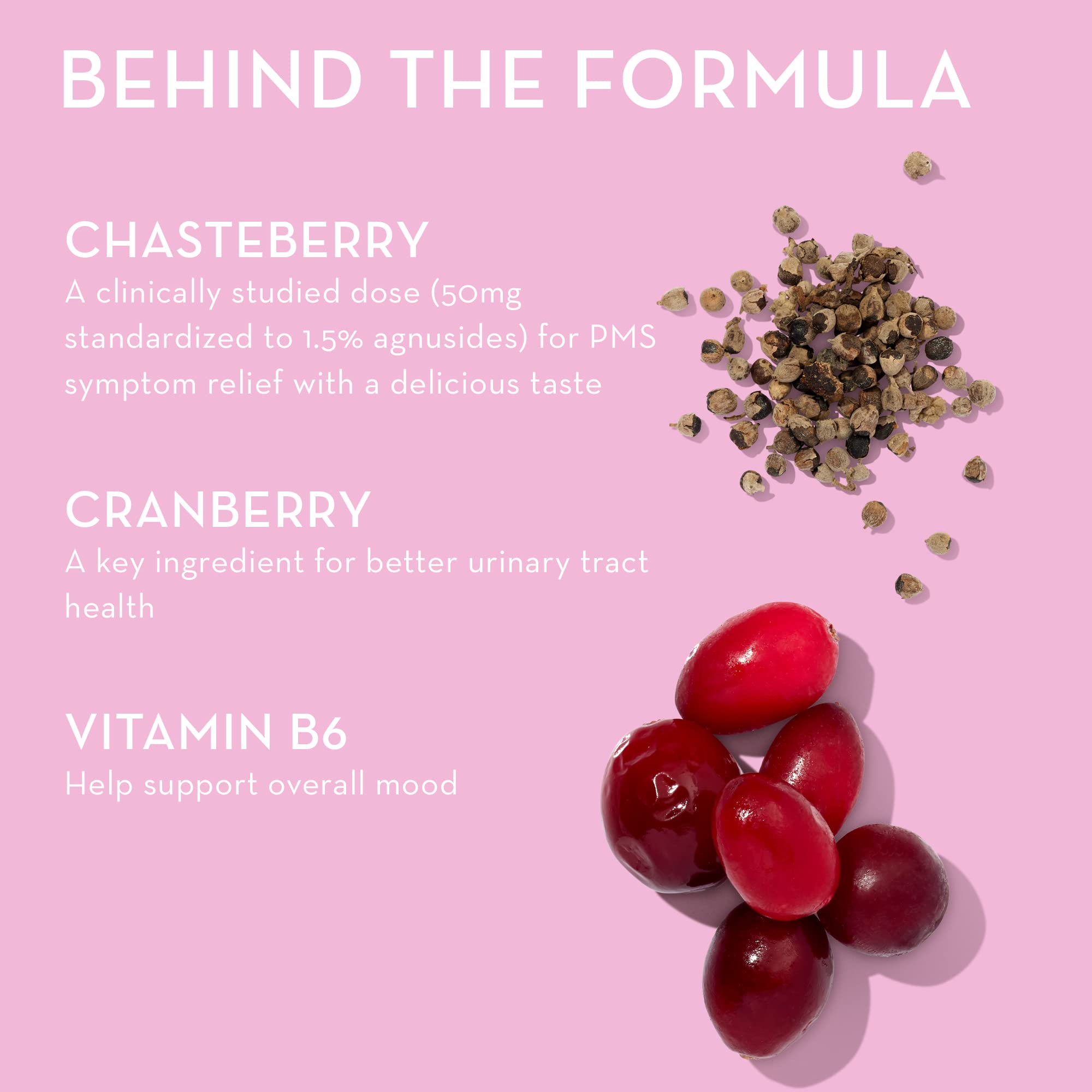 HUM Nutrition SOS PMS Gummies, PMS Support Supplement for Women, Support Cycle Symptoms, Bloating, Hormonal Balance, Includes Vitamin B6, Cranberry & Chasteberry Vitex, Gluten Free, 60 Vegan Gummies HUM uk supplements