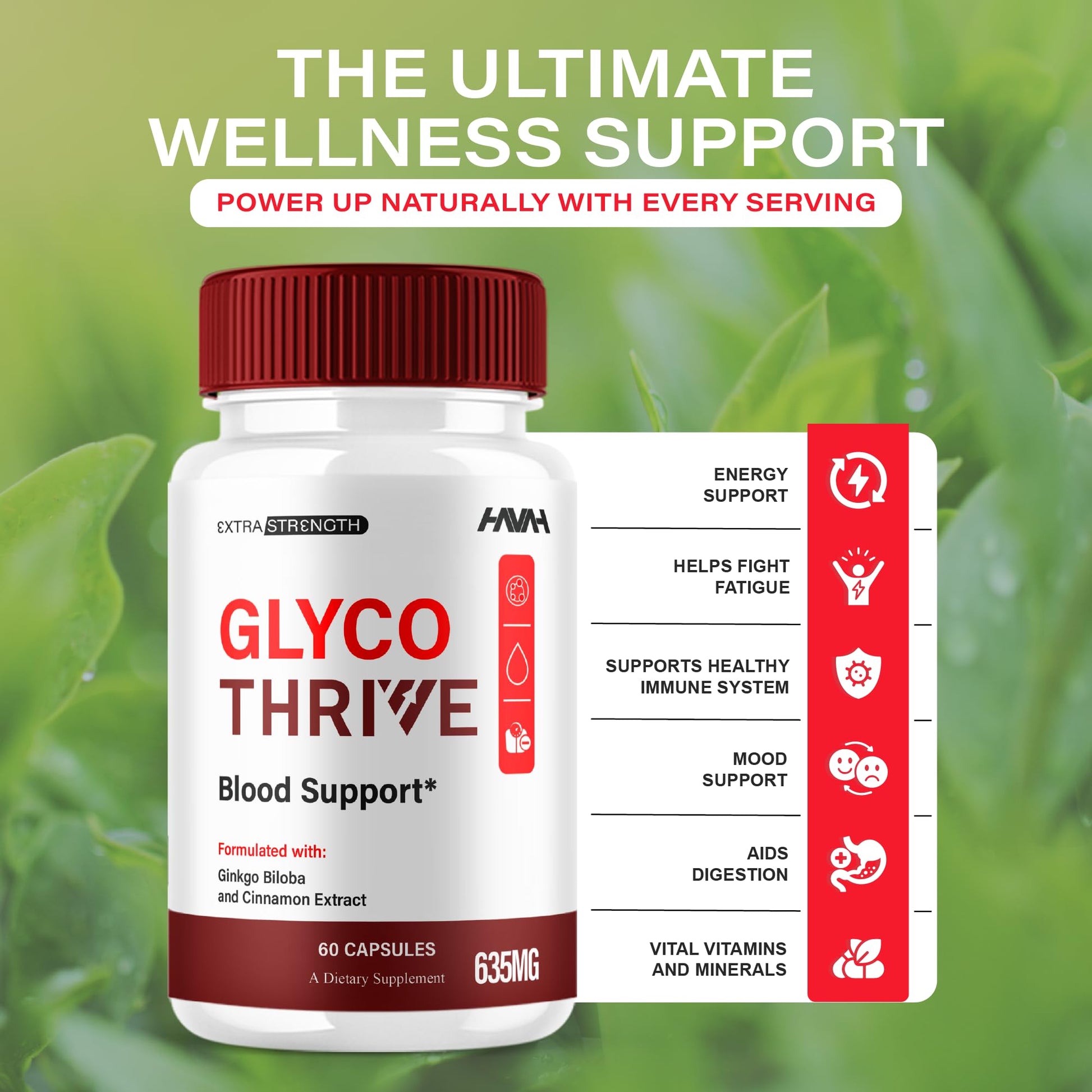 (2 Pack) Glyco Thrive Blood Support GlycoThrive Maximum Strength Capsules, Glyco Thrive Advanced Daily Multivitamin Health and Wellness Supplement, GlycoThrive Health Support Pills (120 Capsules) Havah uk supplements