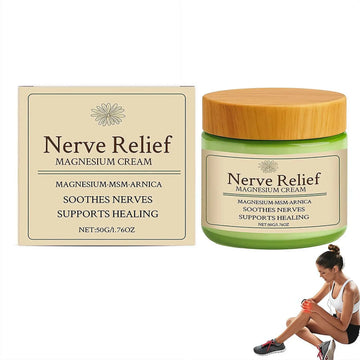 Total Relief Magnesium Cream - Nerve Relief Magnesium Cream with MSM & Arnica,Total ReliefCream for Muscle Relaxation, Soothes Nerves & Daily Soothing Support, Deep Hydration,50g/1.76oz Aus Healthcare uk supplements