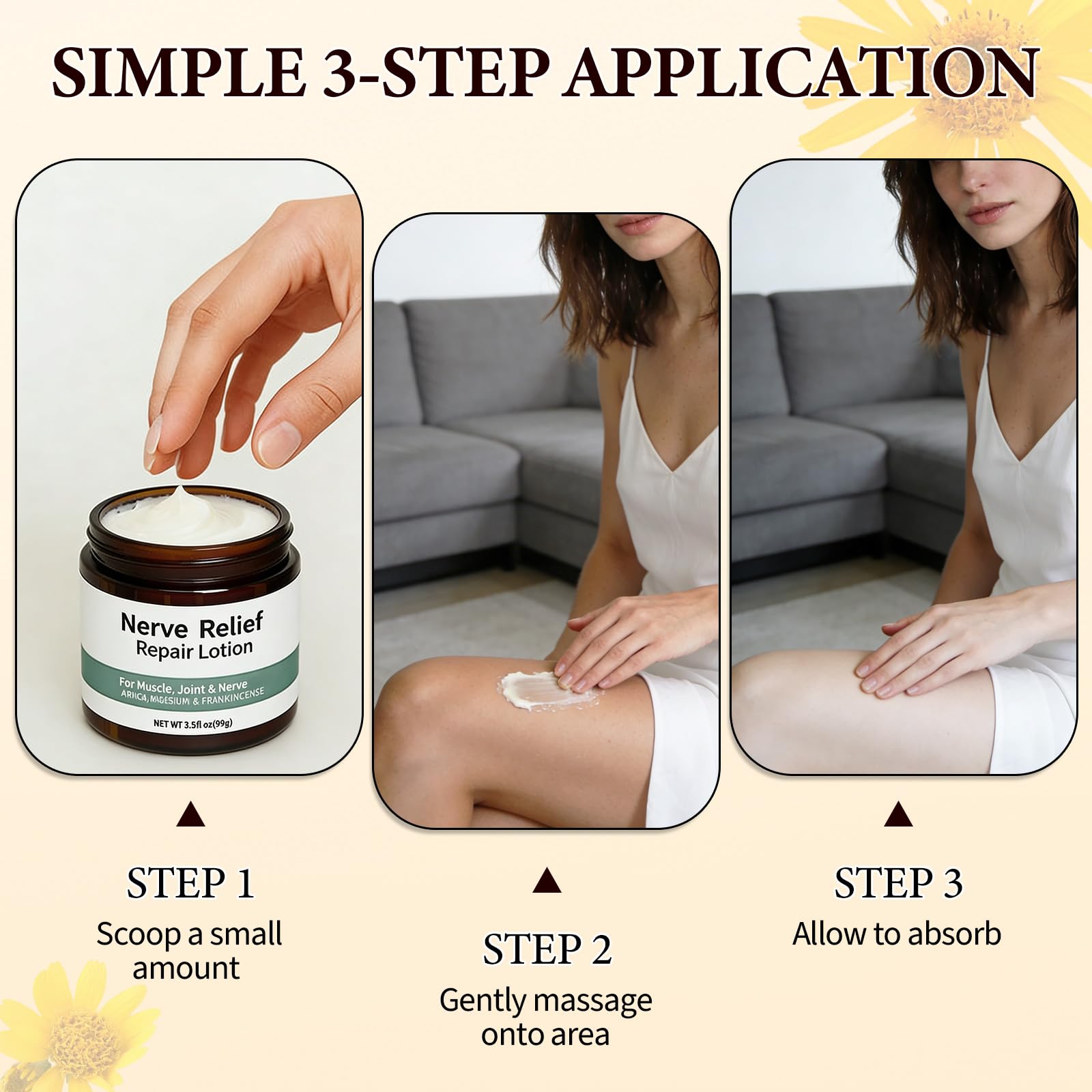 2 Pcs Nerve Relief Repair Lotion Cream, Neuropathy Lotion with Arnica & Magnesium for Knee, Lumbar, Neck, for Joint, 3.5 fl oz Aus Healthcare uk supplements