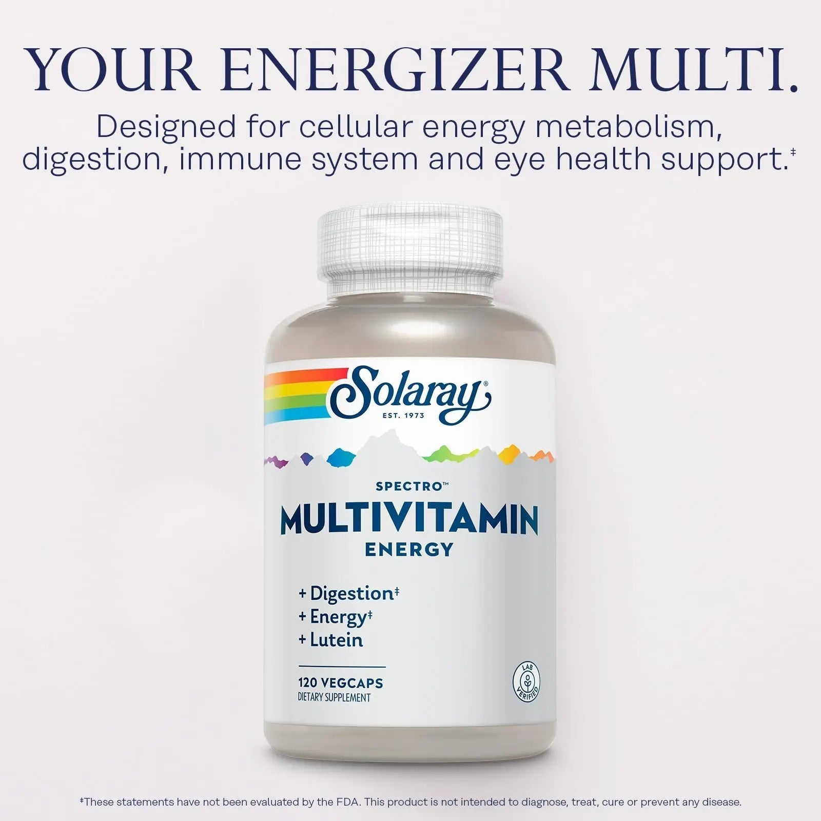 SOLARAY Spectro Energy Multivitamin for Women and Men - Cellular Energy, Digestion, Eye Health and Immune Support SOLARAY uk supplements
