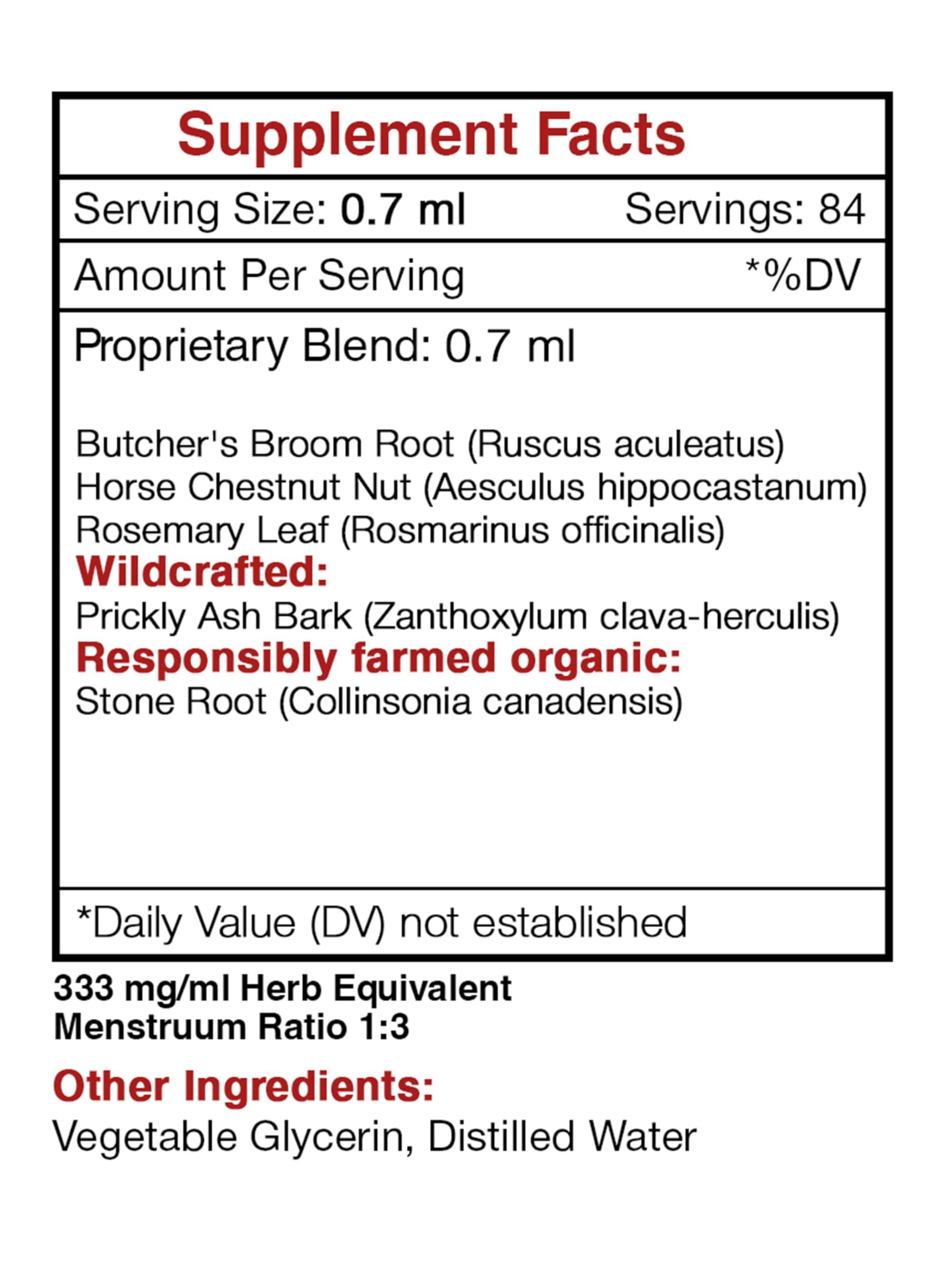 Secrets of the Tribe - Vein Secret, Vein Tonnig Formula, Herbal Supplement Blend Drops Alcohol-Free Liquid Extract (2 fl oz) Secrets of the Tribe uk supplements