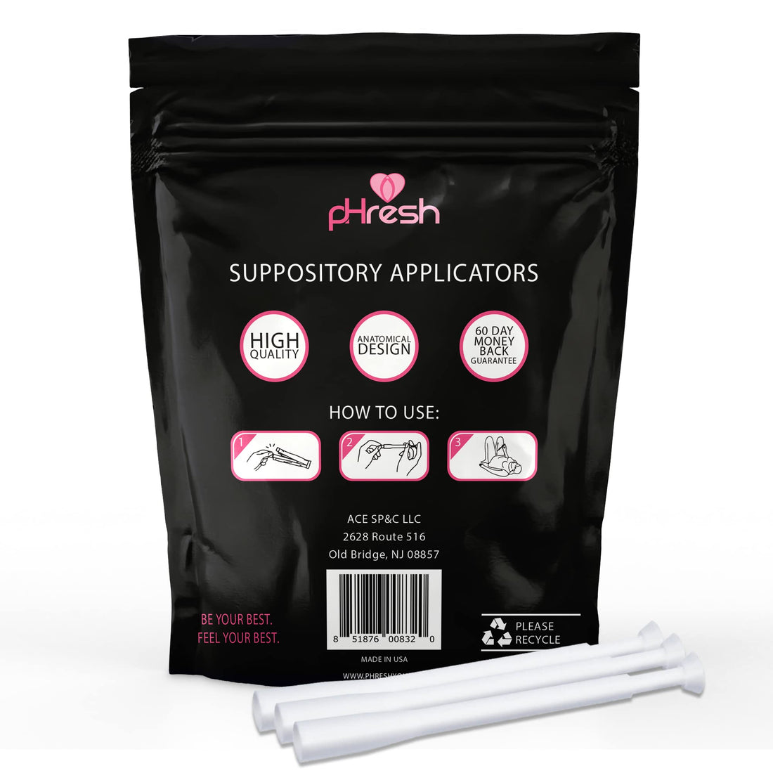 ACE NUTRITION pHresh Vaginal Suppository Applicators – Pack of 30 Individually Wrapped Disposable ACE NUTRITION uk supplements