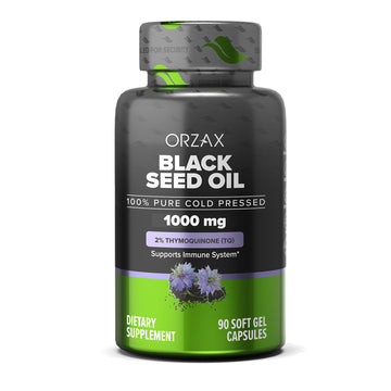 ORZAX Black Seed Oil Organic Cold Pressed Capsules with 2% Thymoquinone ORZAX uk supplements