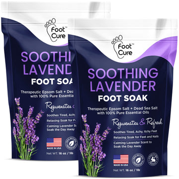 Soothing Lavender Foot Soak with Epsom Salt - Best Toenail Treatment, & Softens Calluses FOOT CURE uk supplements