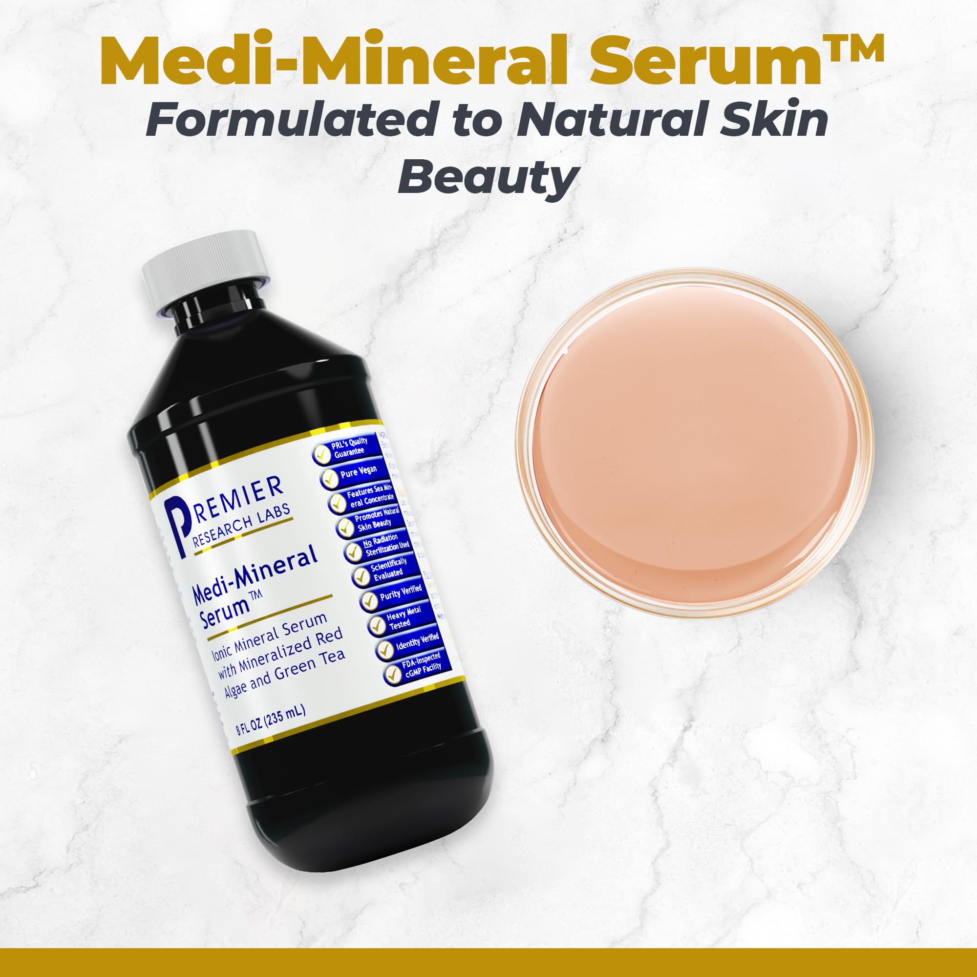 Premier Research Labs Medi-Mineral Serum - Supports Natural Skin Beauty & Facial Clarity* - Infused with Red Marine Algae, Green Tea Extract & Sea Salt - 8 fl oz Premier Research Labs uk supplements