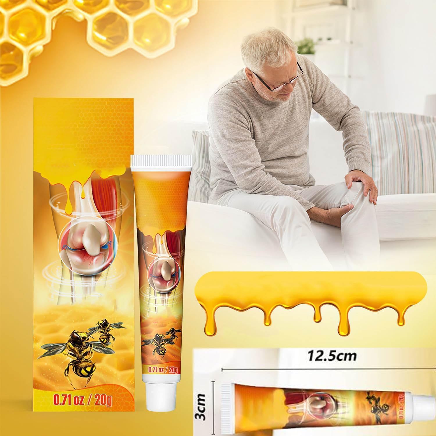 Bee Venom Relief Cream, Bone & Joint Gel, Beevenom New Zealand Bee Venom Professional Gel, Propolis Professional Gel Joint Cream （3PCS） JeurLrok uk supplements