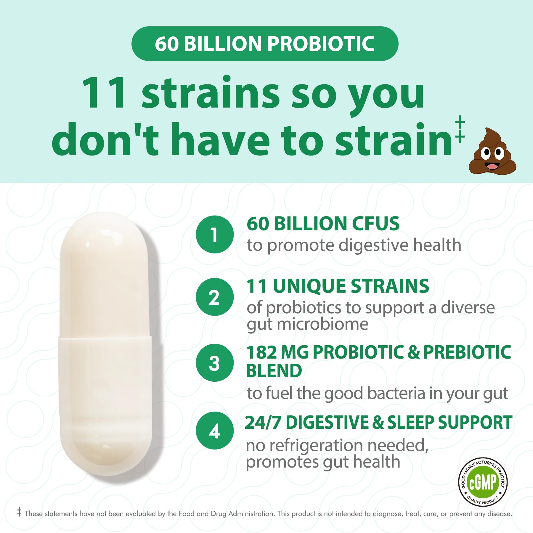 BioJhchang Probiotics Supplements 60 Billion CFUs 11 Diverse Strains Natural Prebiotics for Immune, Digestive Gut Health Supports Occasional Constipation Diarrhea Gas Bloating for Women & Men BioJhchang uk supplements