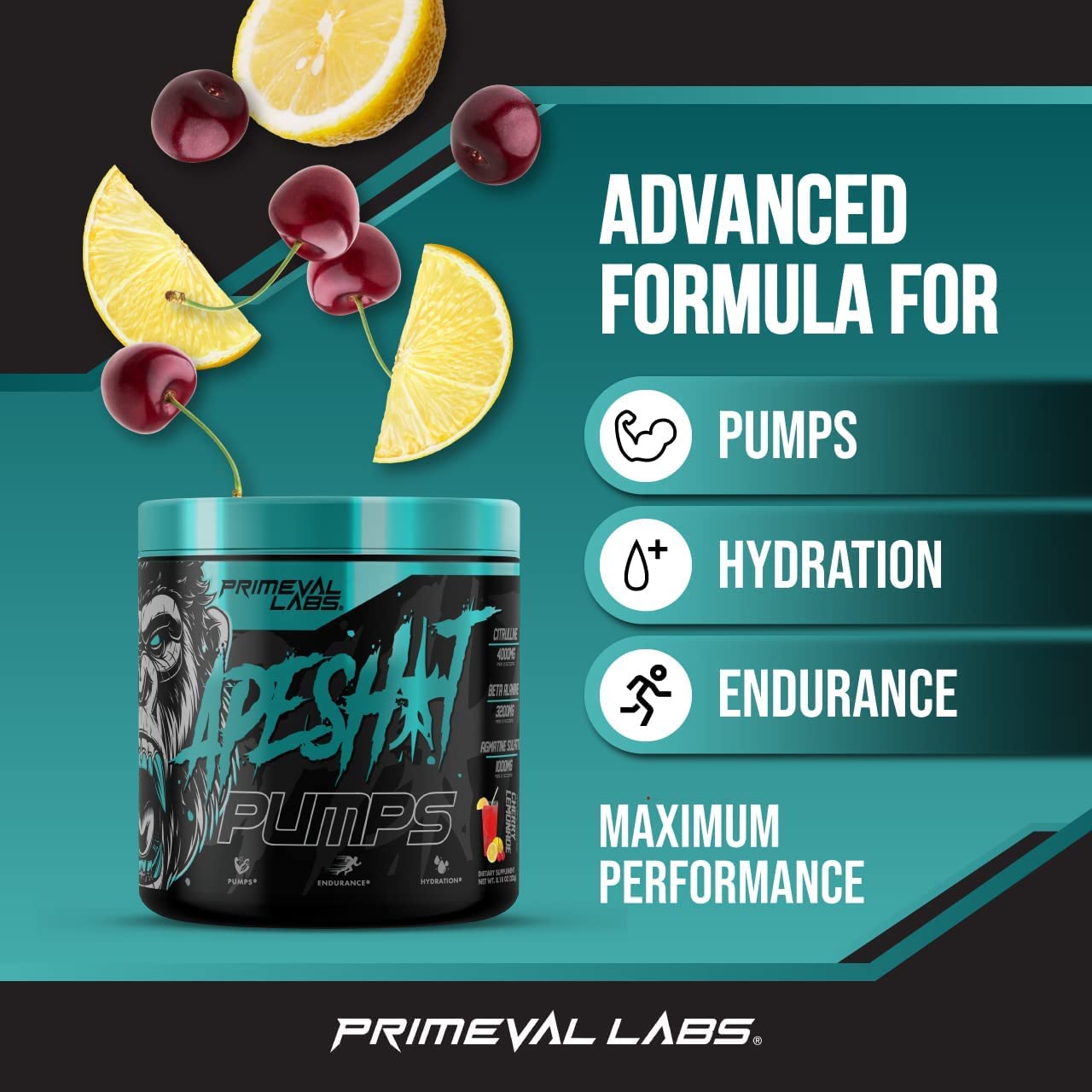 Primeval Labs Ape Pumps Natural Pre Workout Powder | Caffeine Free Preworkout Primeval Labs uk supplements