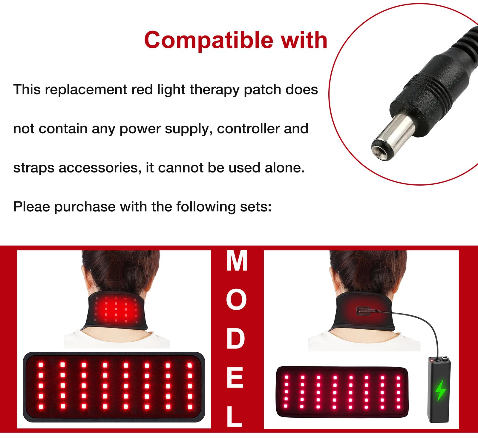 Replacement Red Light Therapy Patch, Infrared Light Therapy for Body Neck Wrist Red Therapy Belt EnjoYield uk supplements