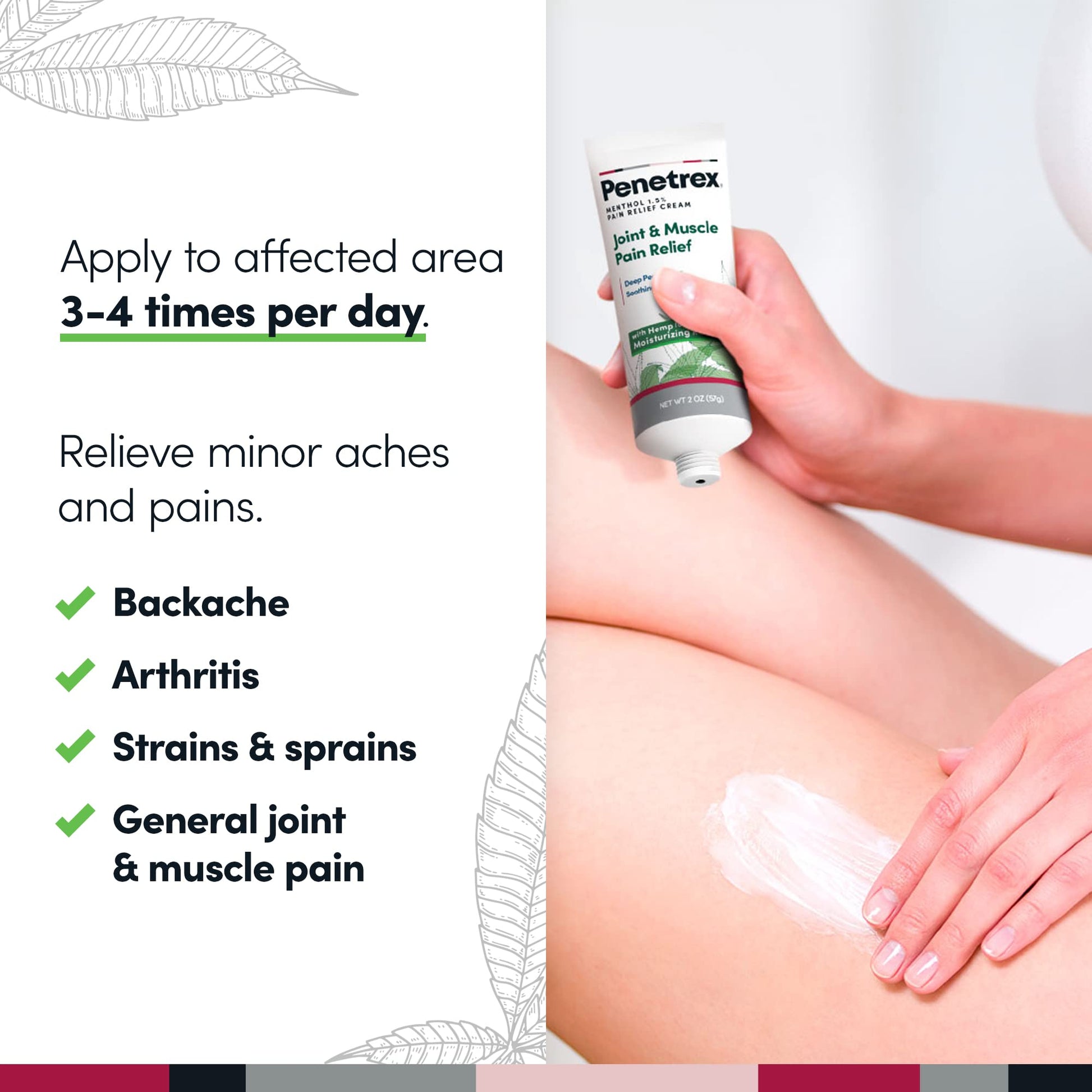Penetrex Soothing Joint & Muscle Pain Relief Cream with Hemp - Deep Penetrating Menthol, Arnica and Hemp for Soothing, Hydrating Relief - Non-Greasy, Easy to Apply, Pleasant Scent- 2oz Squeezable Tube Penetrex uk supplements