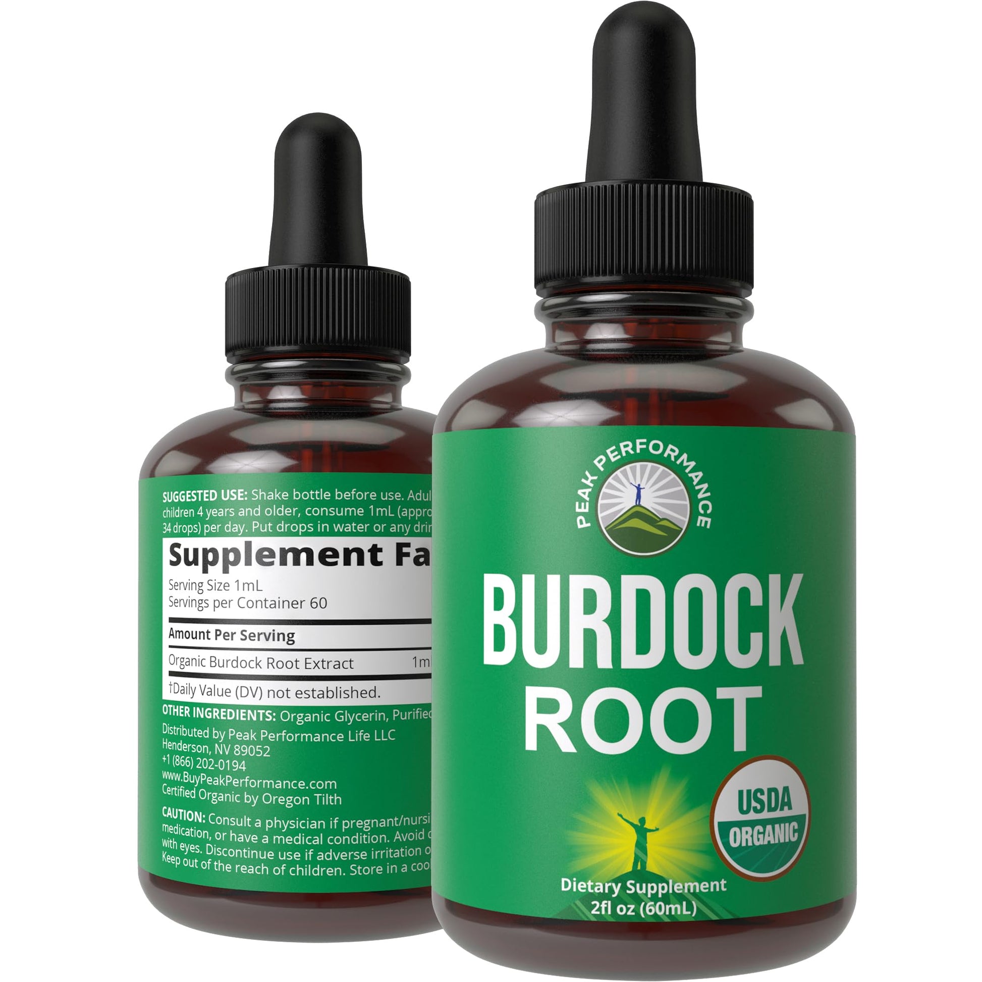 Peak Performance USDA Organic Burdock Root Liquid Drops Supplement. Vegan Extract Tincture for Women and Men. Organic Burdock Root Oil Herb. Zero Sugar, Gluten Free Supplements Peak Performance uk supplements