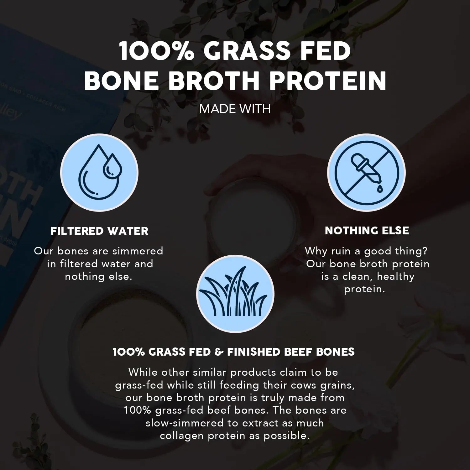 Paleovalley 100% Grass Fed Beef Bone Broth Protein Powder - Rich in Collagen Peptides for Hair, Skin, Gut Health, Bone and Joint Support Paleovalley uk supplements