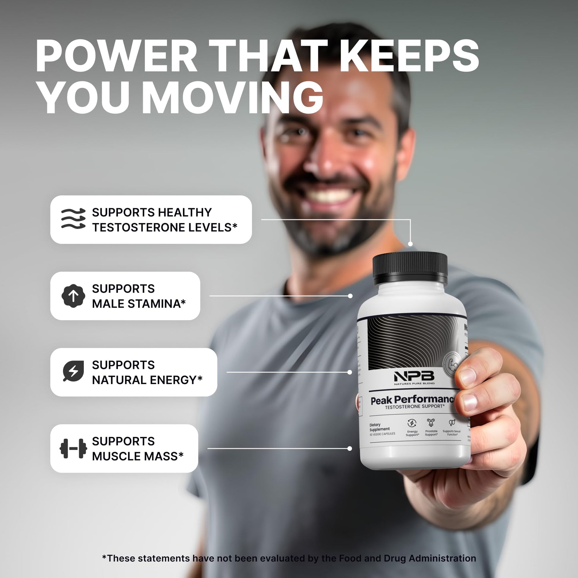 Nature's Pure Blend Peak Performance – Testosterone Supplement for Men with D-Aspartic Acid, Ashwagandha & DIM – Mens Prostate Health Support, Muscle Strength & Energy – Prostate Supplement Nature's Pure Blend uk supplements