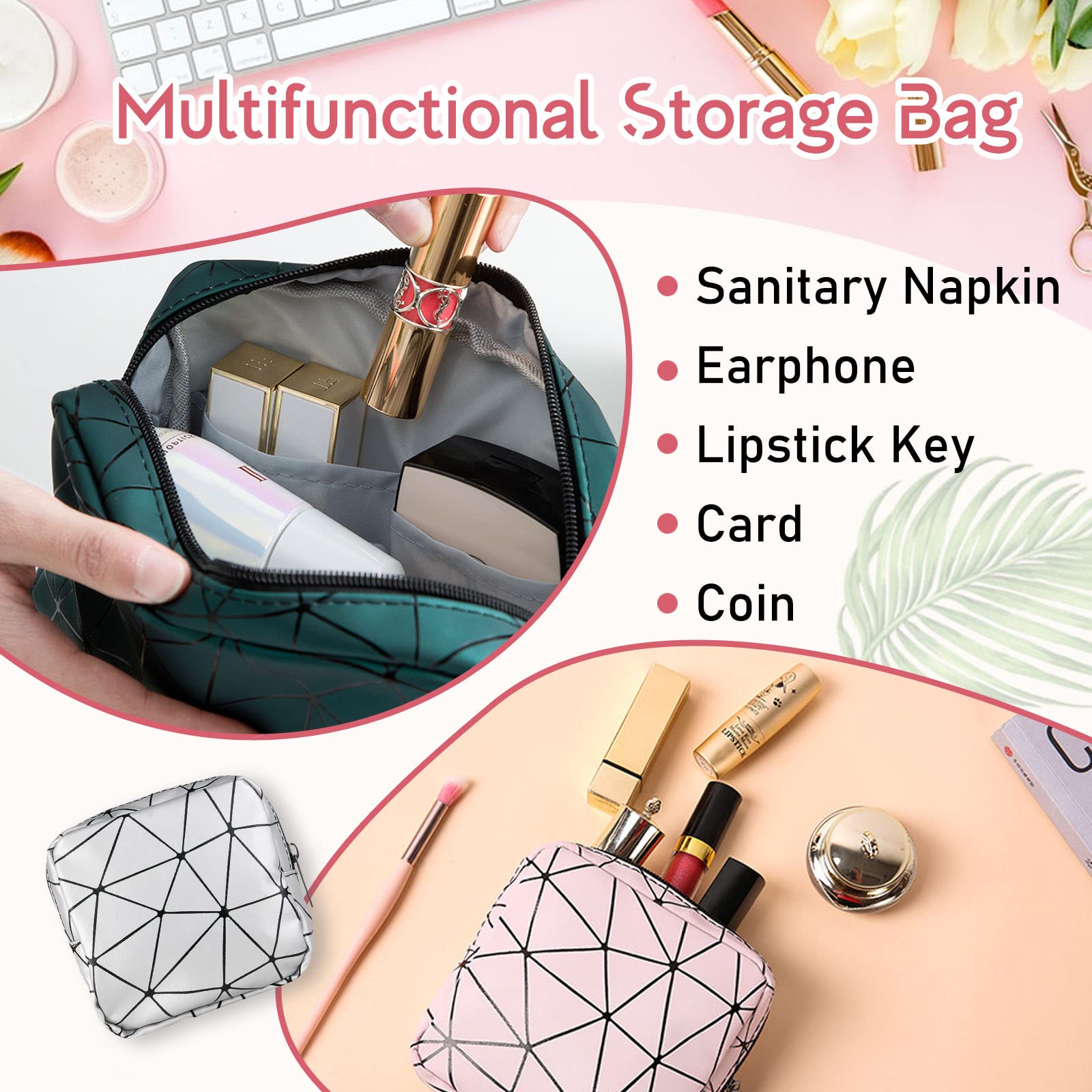 Sanitary Napkin Storage Bags 4PCS Menstrual Cup Pouches Nursing Pad Holder Tampon Bags Bisanzoya uk supplements