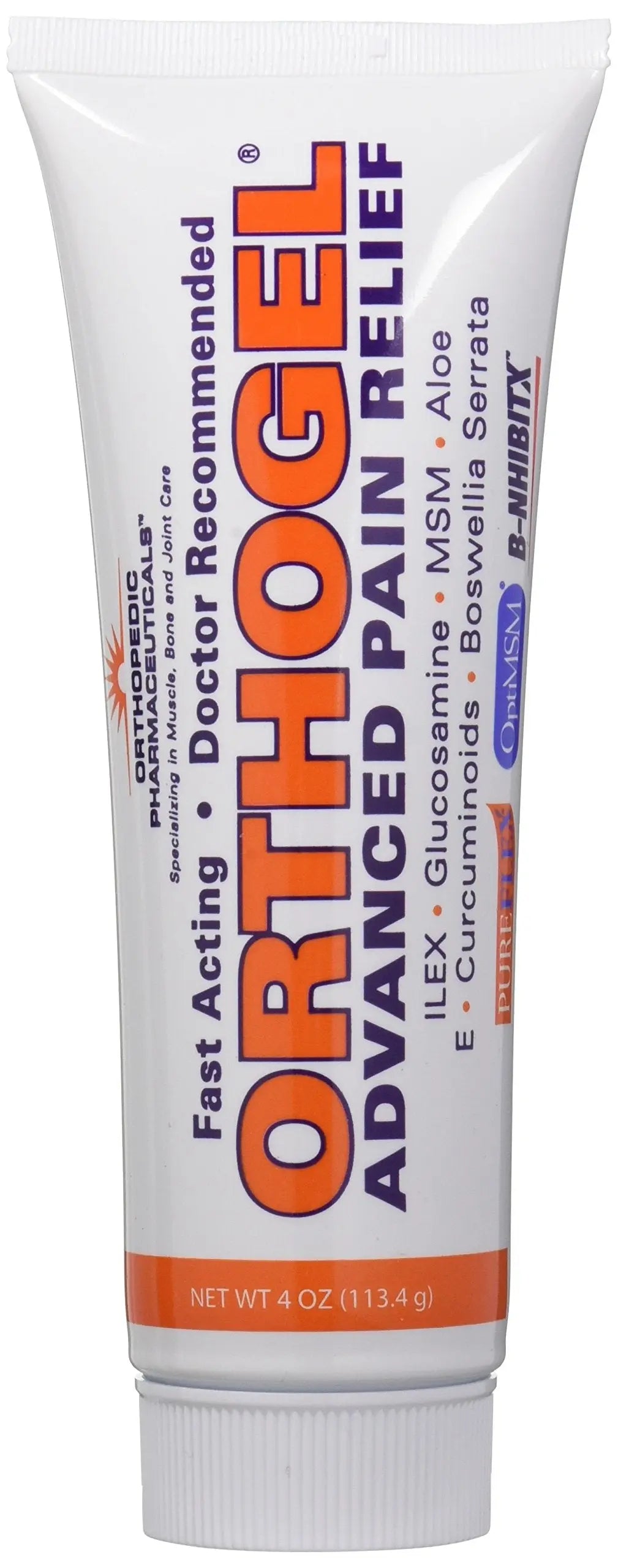 Orthogel Advanced Pain Relief Gel Tube, 4 oz. Orthogel uk supplements