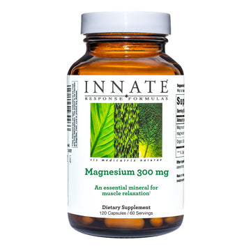 INNATE Response Formulas Magnesium 300 mg - Mineral Supplement for Muscle Relaxation - Vegetarian and Gluten-Free - 120 Capsules (60 Servings) INNATE Response Formulas uk supplements