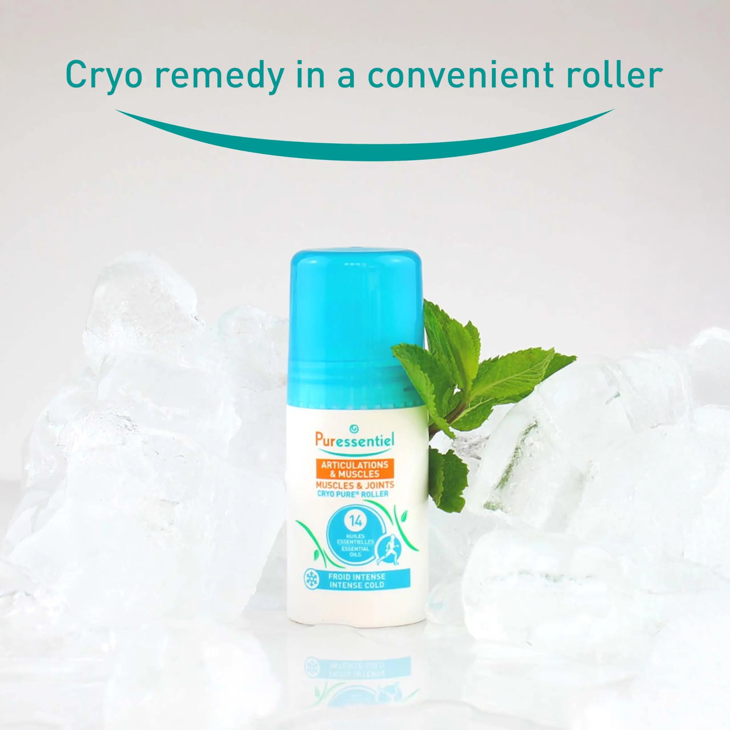 Puressentiel Muscles and Joints Cryo Pure Roller - Natural Menthol and Essential Oils Soothe Muscles - Long Lasting Cooling Sensation - 2.5 oz Puressentiel uk supplements
