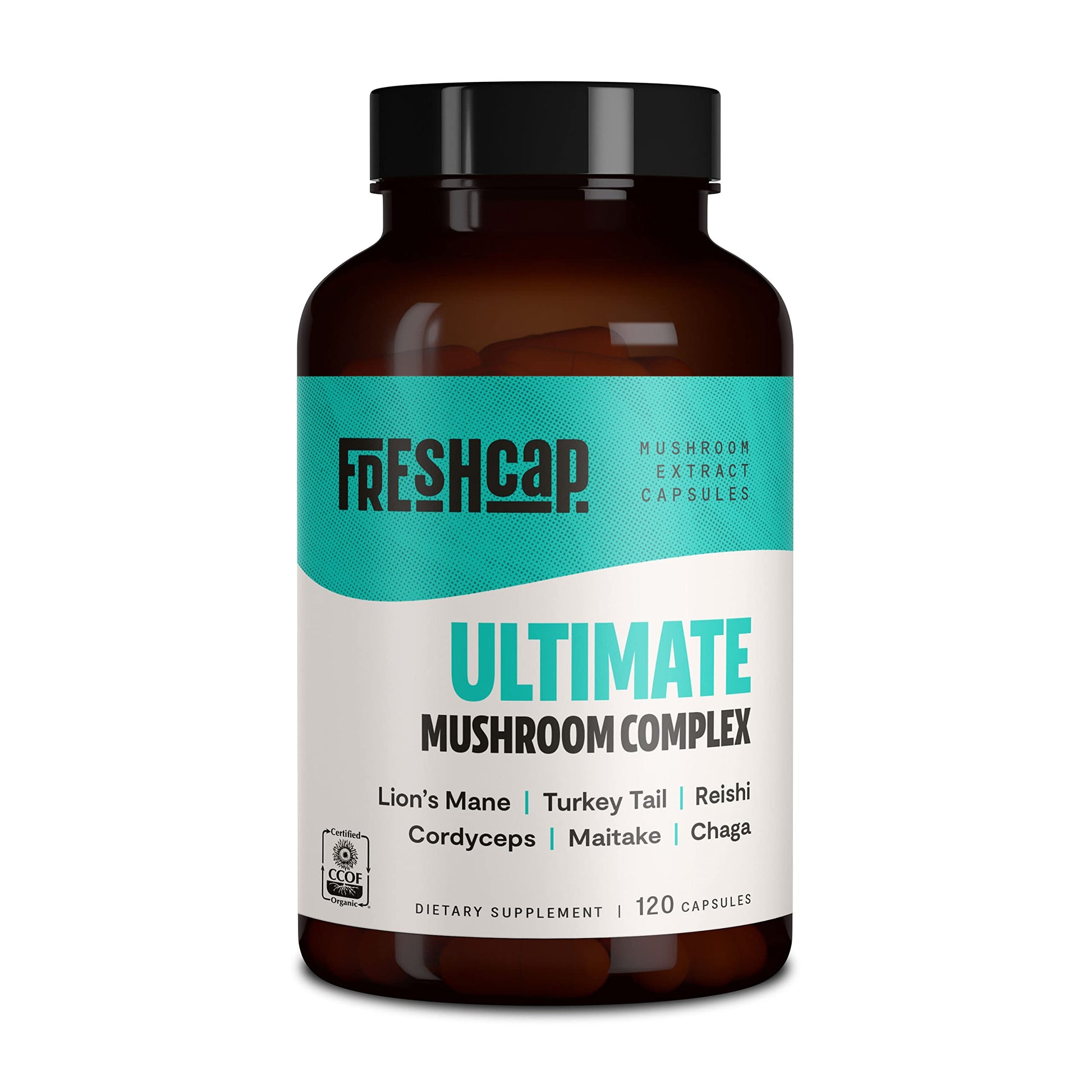 FreshCap Ultimate Mushroom Complex - Lions Mane, Reishi, Cordyceps, Chaga, Turkey Tail FreshCap Mushrooms uk supplements
