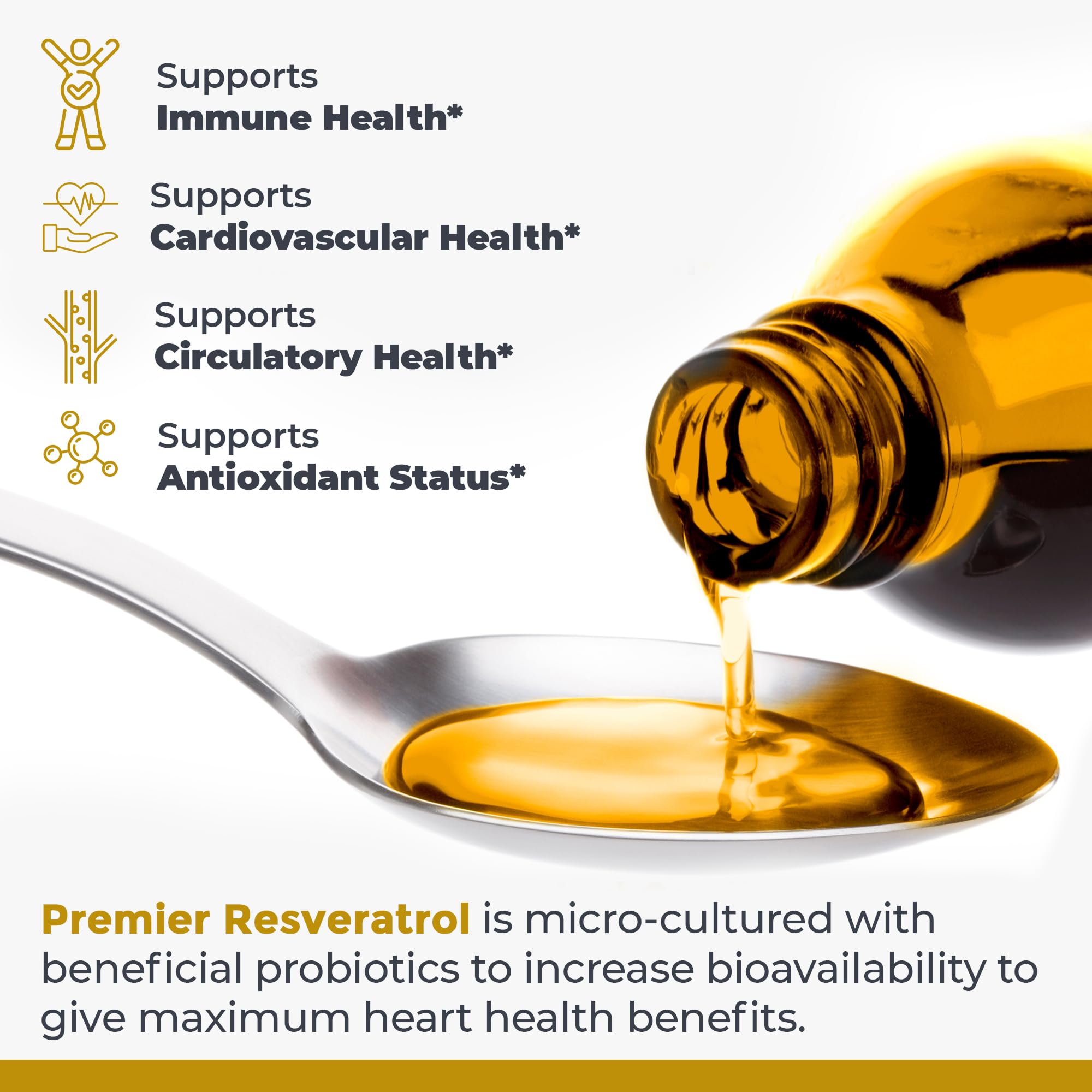 Premier Research Labs Resveratrol - Resveratrol Liquid Supplement, Trans Resveratrol, Antioxidant Support for Heart Health & Blood Flow, Aging Support, 180 mg Per Teaspoon - 8 Fl Oz Premier Research Labs uk supplements