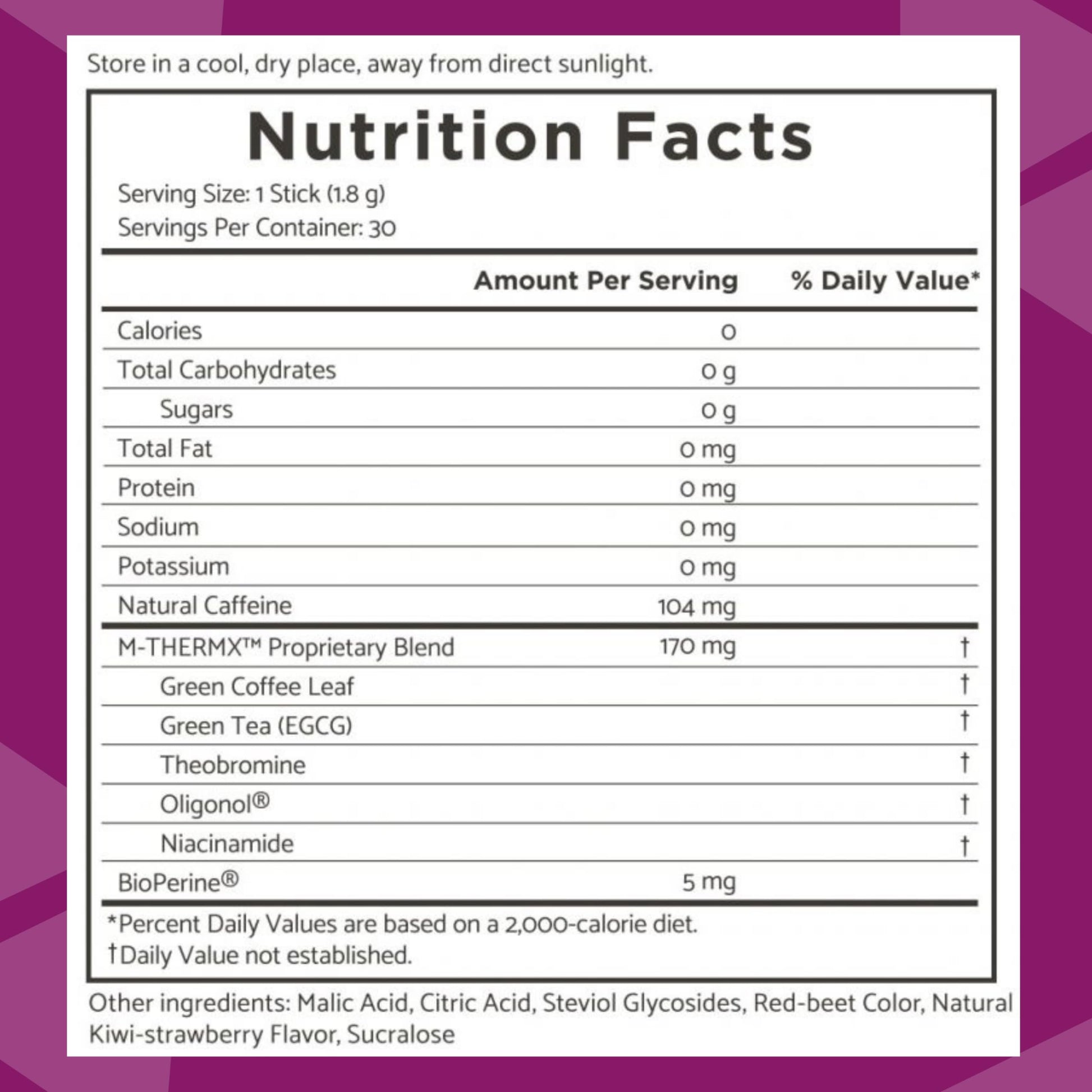 TRIM Stik, Appetite Control, Delicious Kiwi Strawberry beverage, low-calorie, 30 ct Youngevity uk supplements