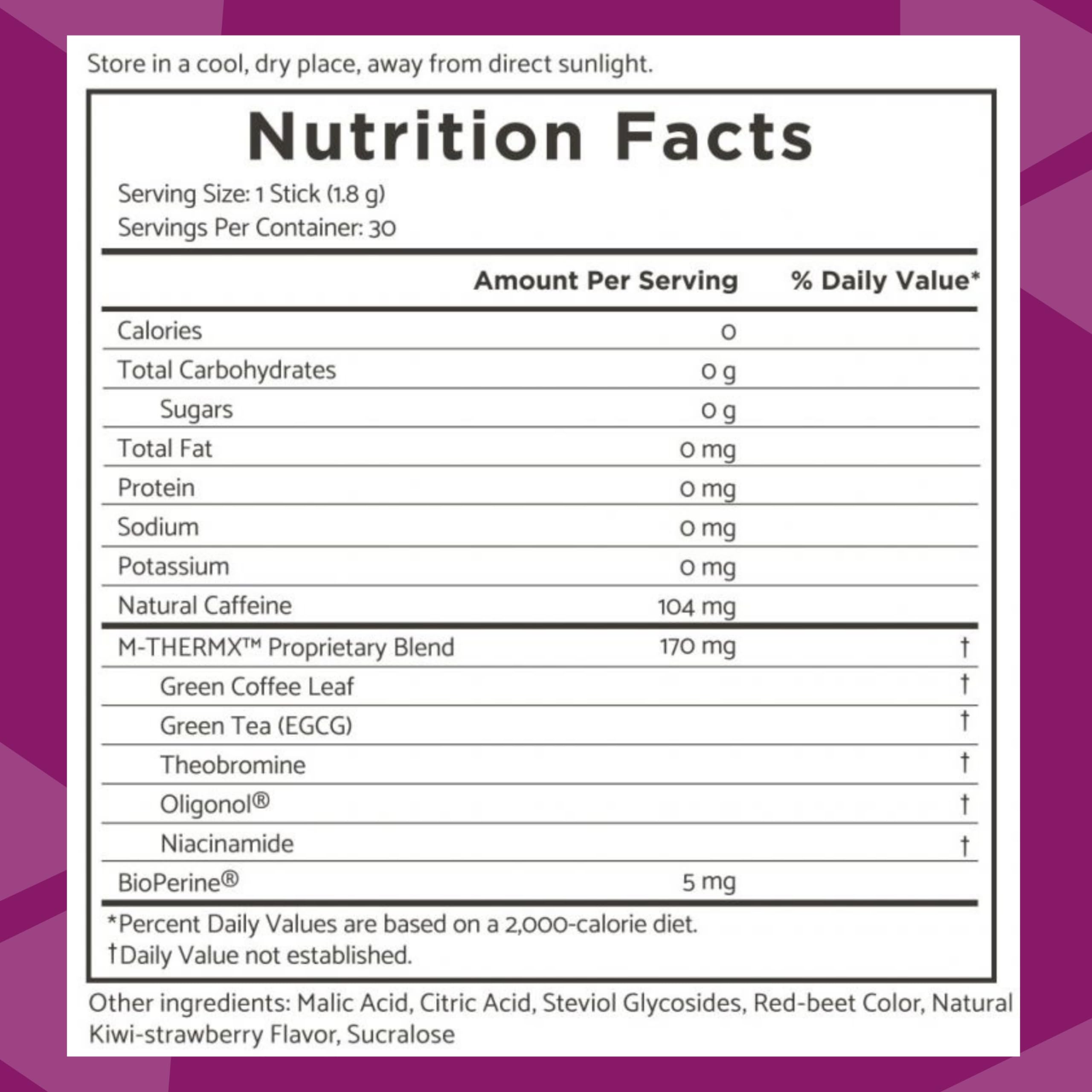 TRIM Stik, Appetite Control, Delicious Kiwi Strawberry beverage, low-calorie, 30 ct Youngevity uk supplements