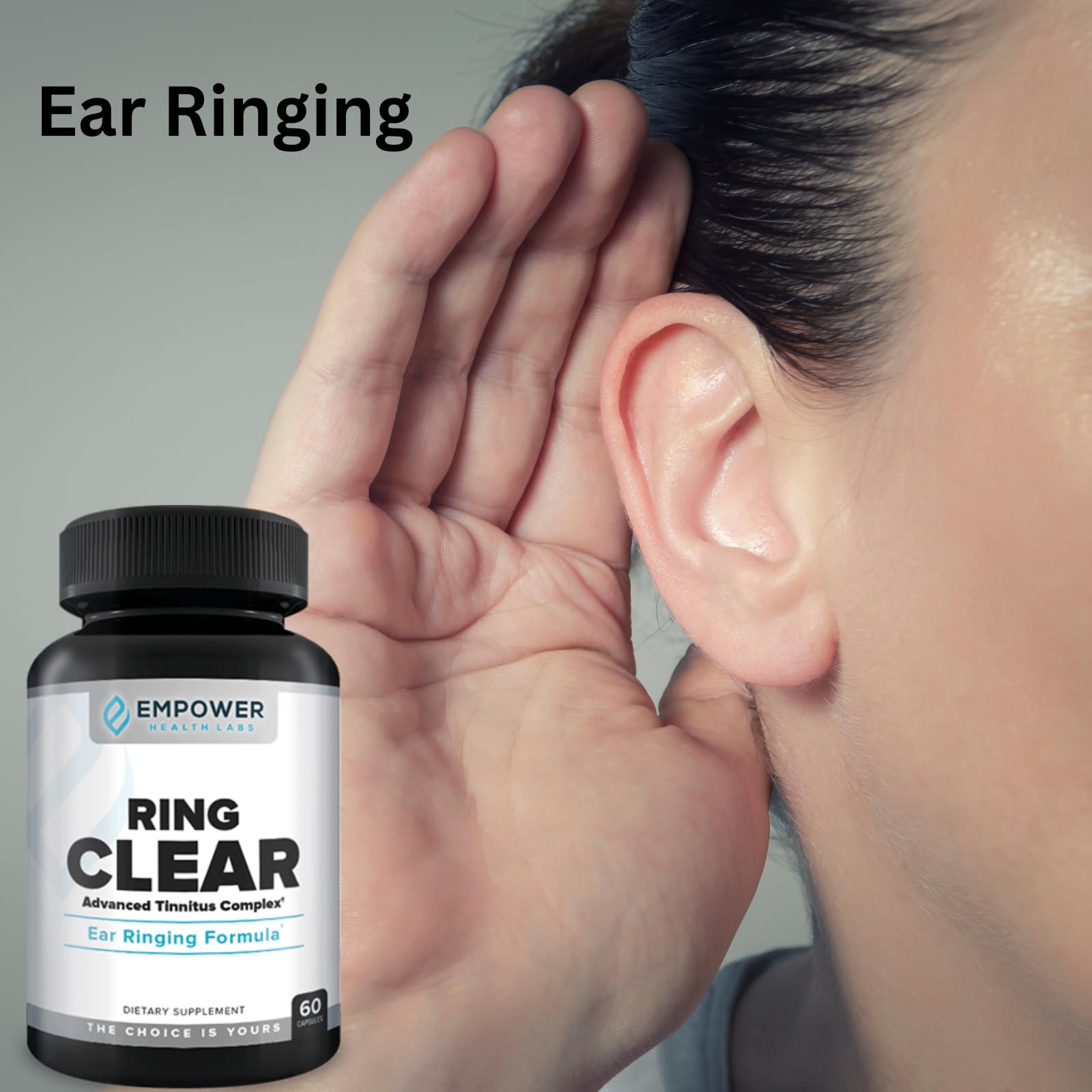 Empower Health Labs Ring Clear All-Natural Ear Buzz Relief Formula for Lasting Relief from Incessant Ear Buzzing - 30-Day Supply Empower Health Labs uk supplements