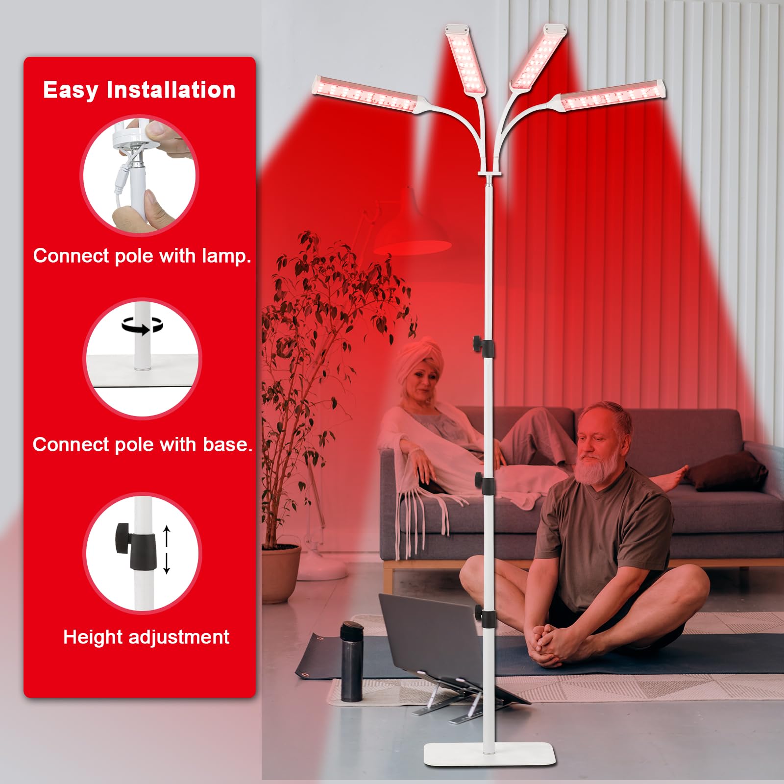 Akarishin Red Light Therapy Lamp-660nm Red Light,850nm & 940nm Infrared Light Therapy Akarishin uk supplements