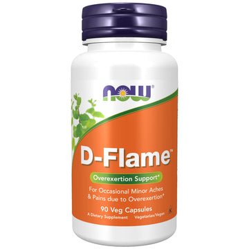 NOW Foods Supplements, D-Flame™ with a Blend of Complementary Herbs, Overexertion Support*, 90 Veg Capsules NOW Foods uk supplements