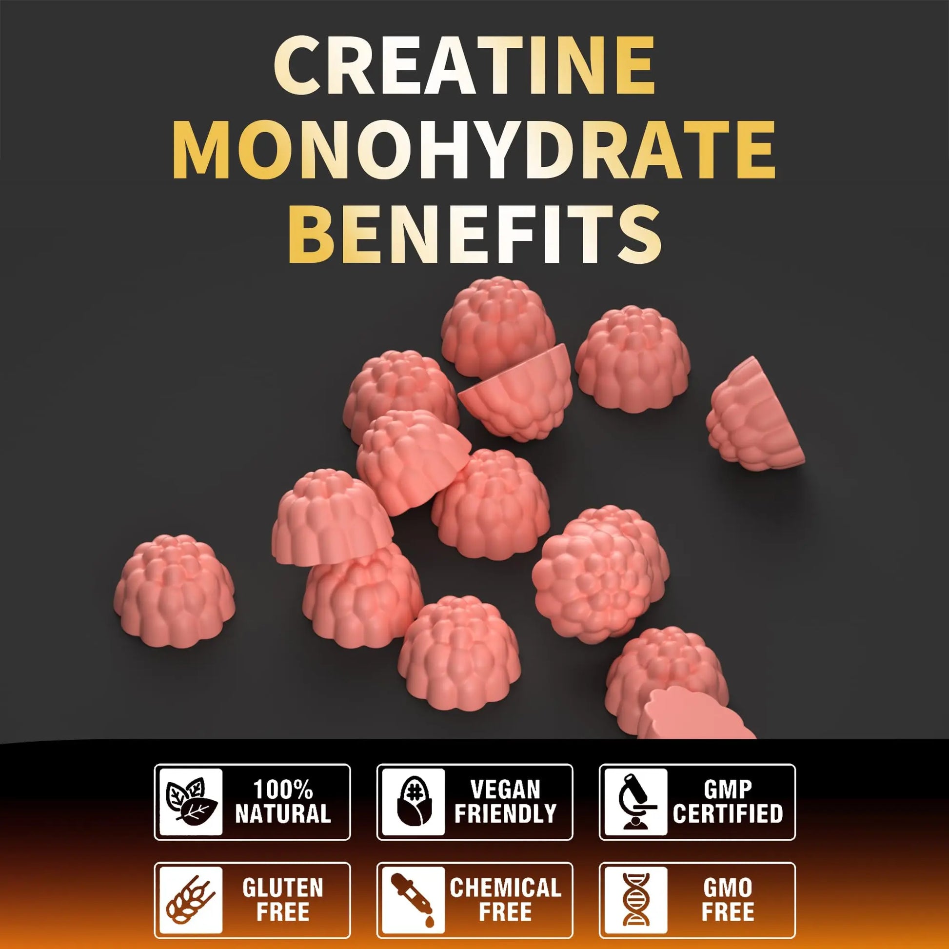 Nutravita NSF Certified Creatine Gummy - Creatine Monohydrate Gummies for Men & Women-5g of Creatine Monohydrate per Serving - Sugar Free, Nutravita uk supplements