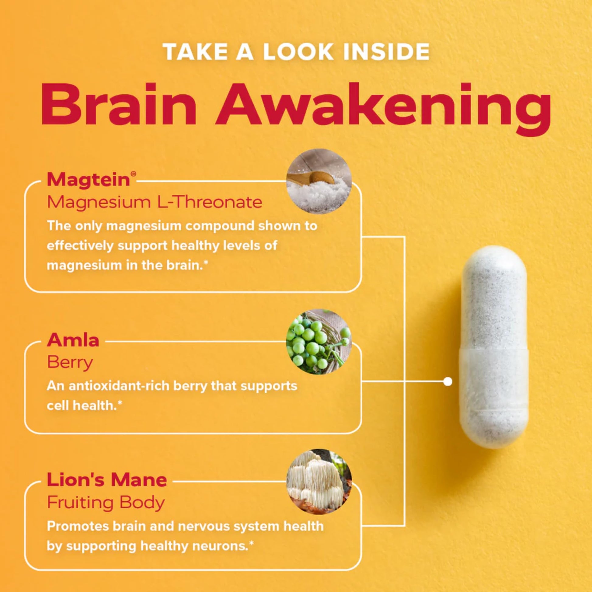 Redd Remedies, Brain Awakening, Supports Cognitive Function and Focus, 120 Vegan Capsules Redd Remedies uk supplements