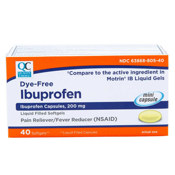 Quality Choice Ibuprofen 200 mg Liquid Gels 40 Count Easy to Swallow Pain Reliever and Fever Reducer for Headache Toothache Backache Menstrual Cramps Muscle Aches Minor and Pain Quality Choice uk supplements