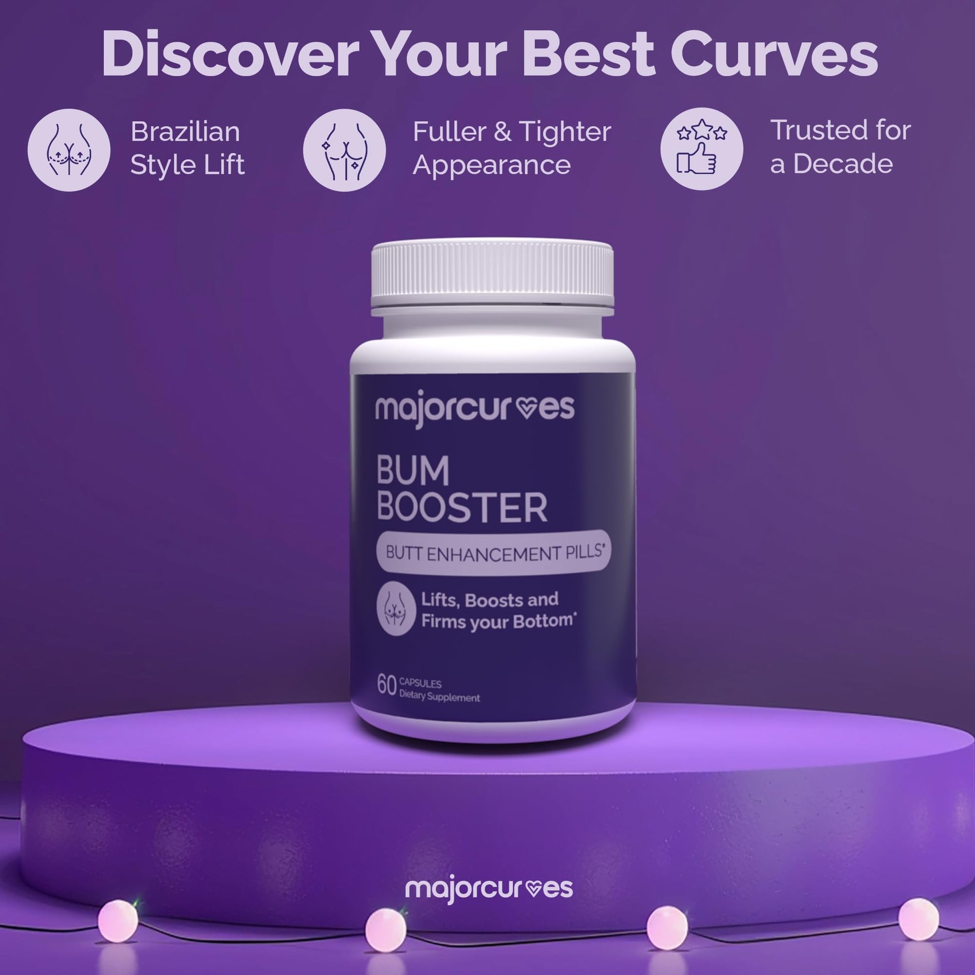 Major Curves Bum Booster Pills – Butt Enhancement for Women, Booty Growth Capsules for Bigger Bum, Curvier Hips and Glutes, Natural Brazilian Butt Lift Alternative with Fenugreek and Wild Yam Major Curves uk supplements