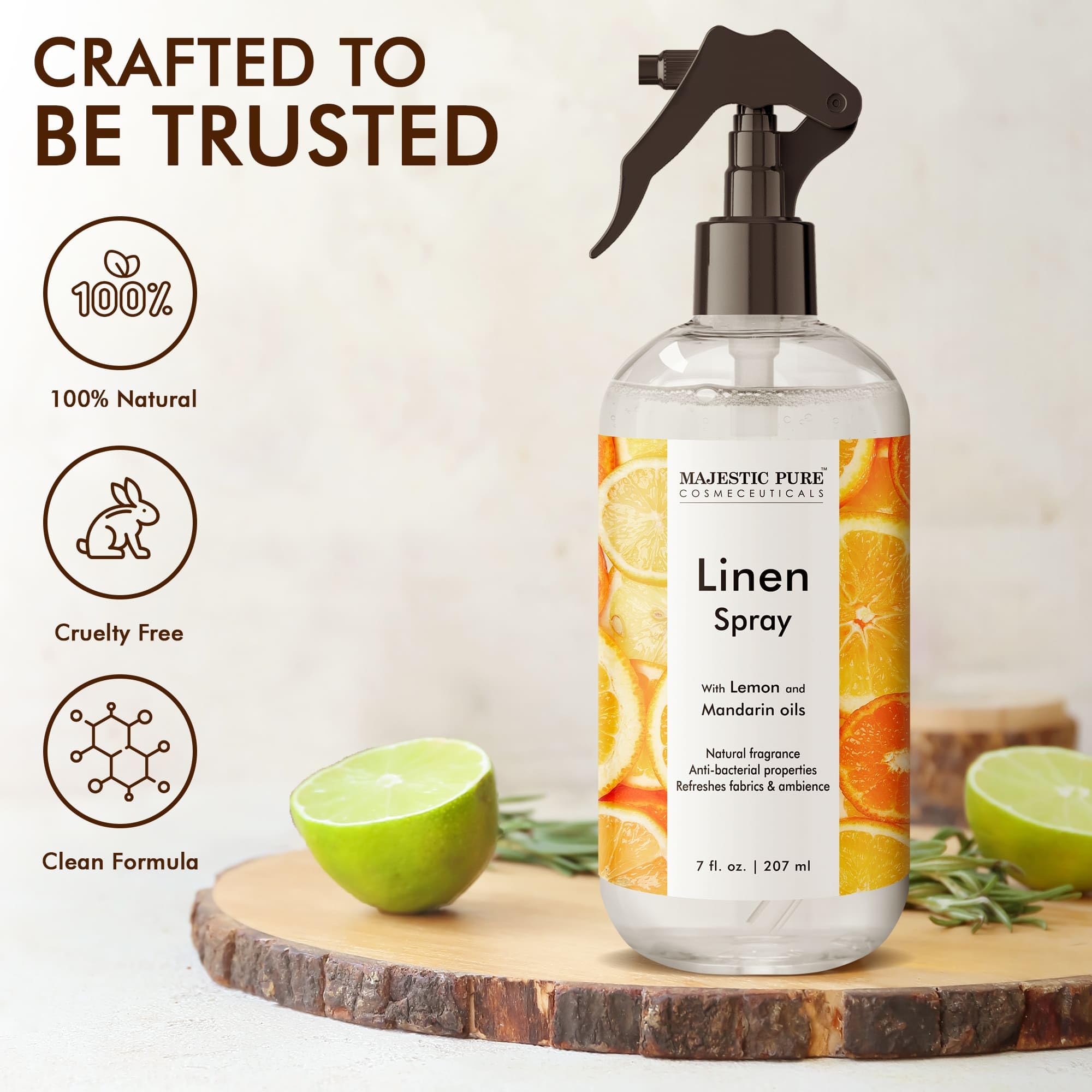 Majestic Pure Linen Spray | All Natural Fragrance | Spray for Pillows, Bedding, Sheets, Clothing MAJESTIC PURE uk supplements