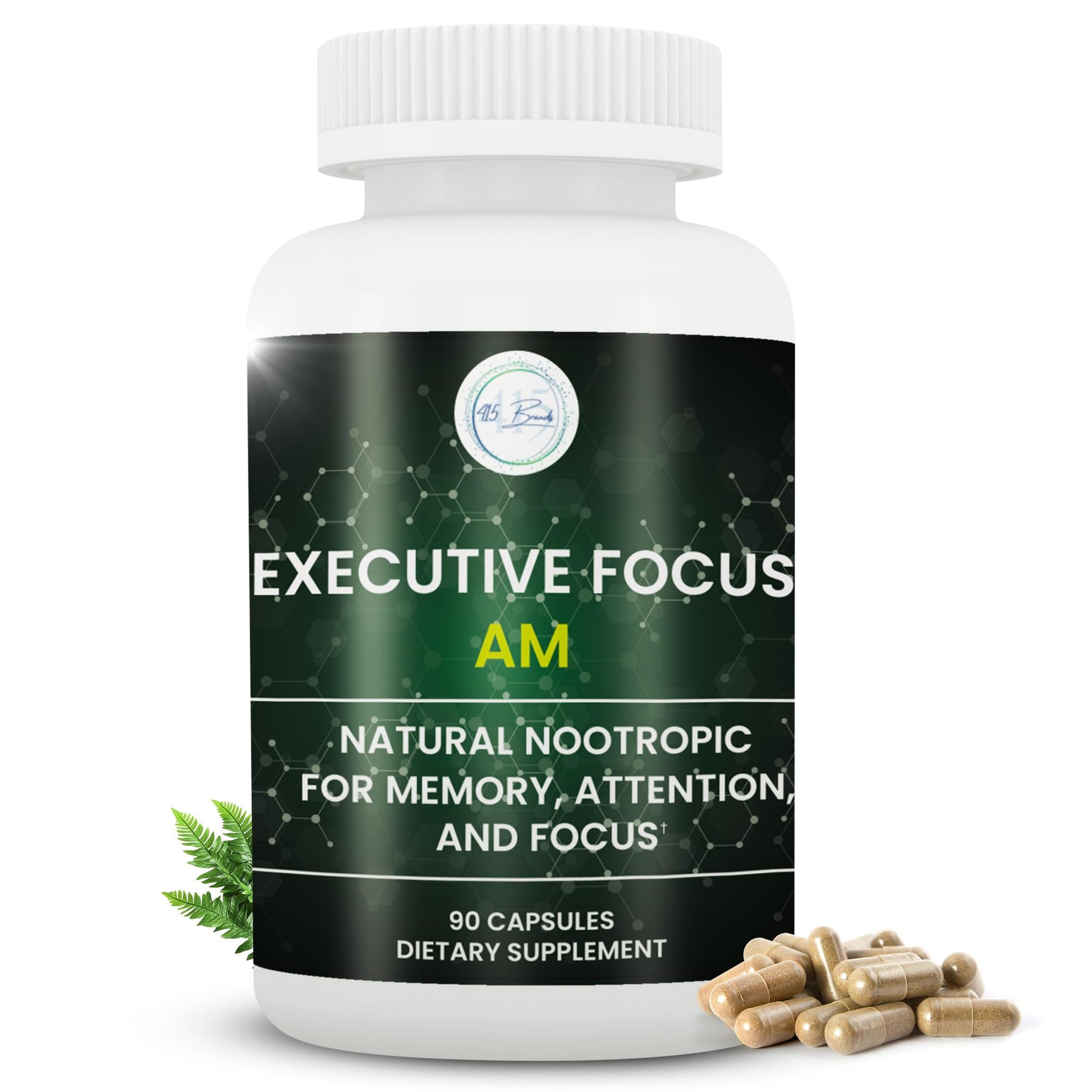 12-in-1 Natural Nootropic Brain Supplement for Memory and Focus, Nootropic for Men & Women, Brain Support Pill for Adults, Brain Vitamins - Focus 30 Day Supply Executive Focus uk supplements