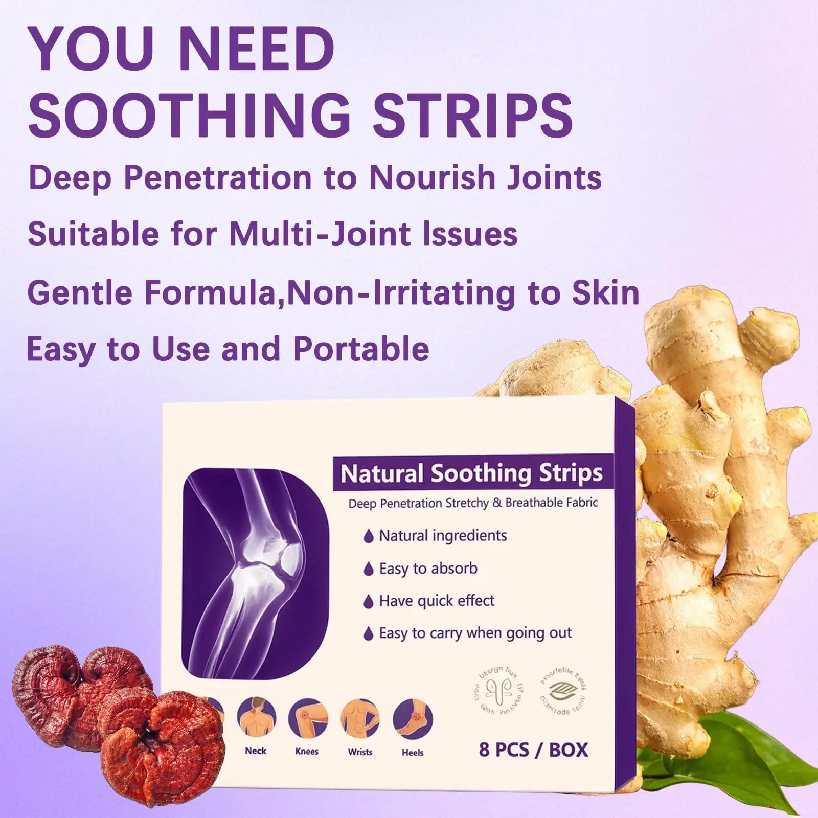 Soothing Joint Patches – Natural Herbal Comfort Pads for Knees, Shoulders, Back & Neck, Stretchy Breathable Fabric, Joint & Muscle Soreness, Long Lasting Soothing Strips, 8 Pcs/Box (2PCS) Generic uk supplements