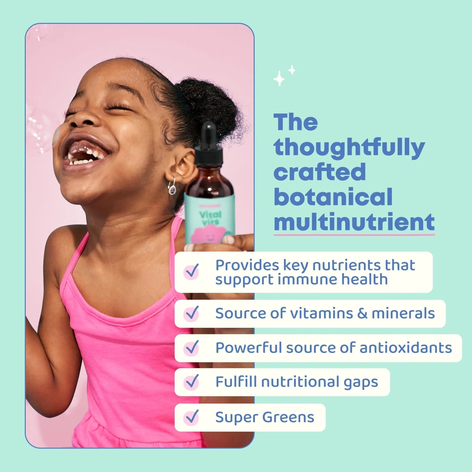 JoySpring Vital Vits - Kids Liquid Multivitamin - 1 fl oz (30 Servings) | Herbal Liquid Vitamins for Kids | Natural Flavor | JoySpring uk supplements