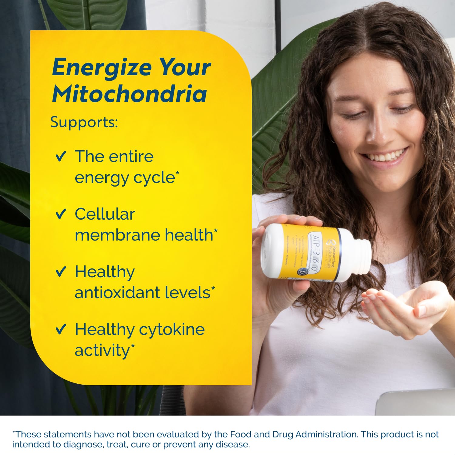 Researched Nutritionals ATP 360 - Mitochondrial Supplements to Support Entire Energy Cycle & Cell Membranes - Clinically Researched ATP Supplements, High Dose CoQ10, R-Lipoic Acid & PQQ, 90 Capsules Researched Nutritionals uk supplements