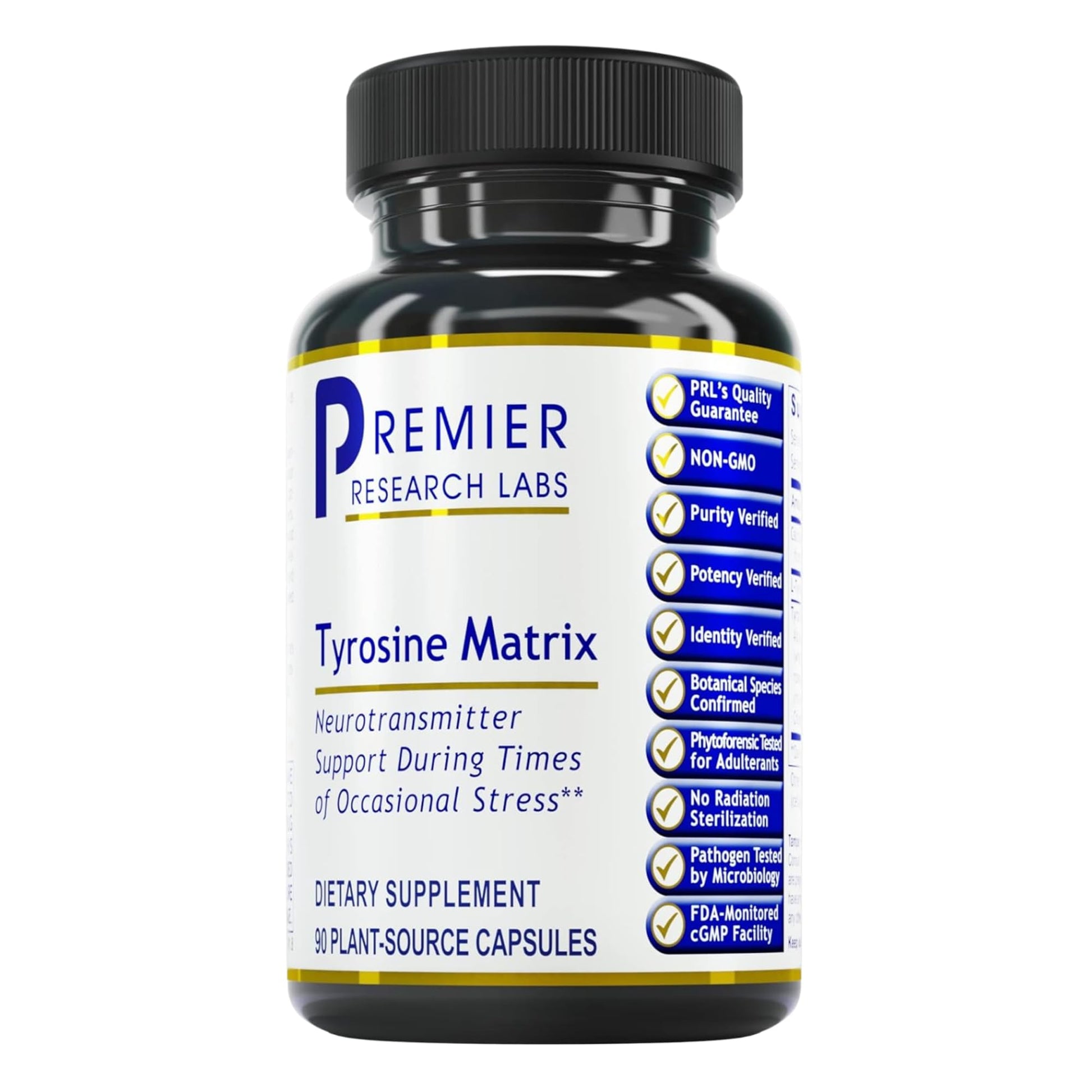 Premier Research Labs Tyrosine Matrix - L Tyrosine Supplement, L-tyrosine 944mg Capsules for Adults, Amino Acid Pills with Red Algae & Rhodiola Rosea - 90 Vegetarian Capsules Premier Research Labs uk supplements