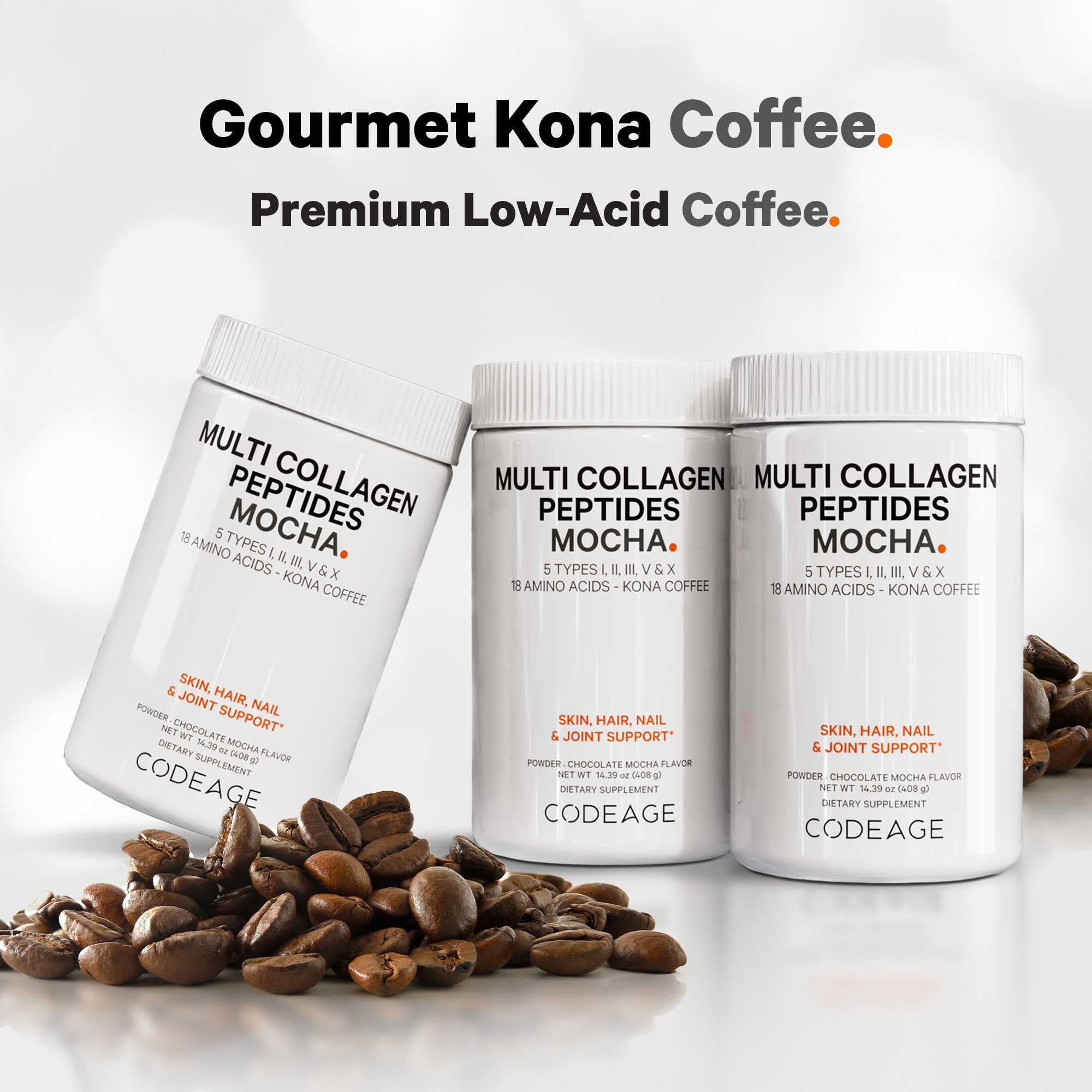 Codeage Multi Collagen Peptides Protein Powder - Chocolate Mocha Instant Coffee - Gourmet Knoa Coffee Drink & Shake - Collagen Type I, II, III, V & X - Grass-Fed, Hydrolyzed, Non-GMO - 14.39oz Codeage uk supplements
