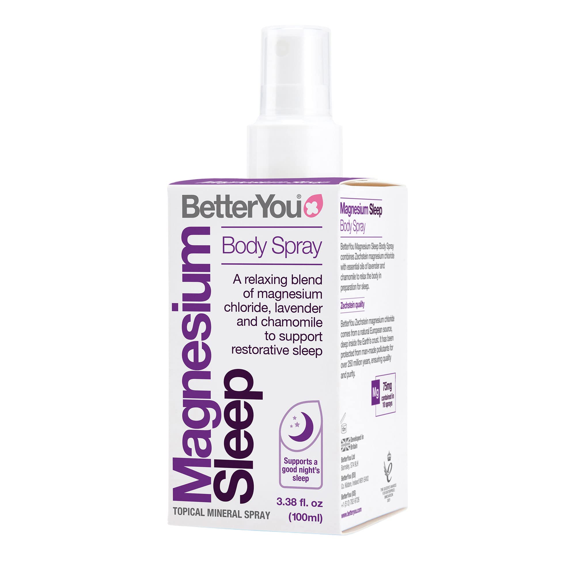 BetterYou Magnesium Sleep Body Spray, Made with Zechstein Magnesium Chloride BetterYou uk supplements