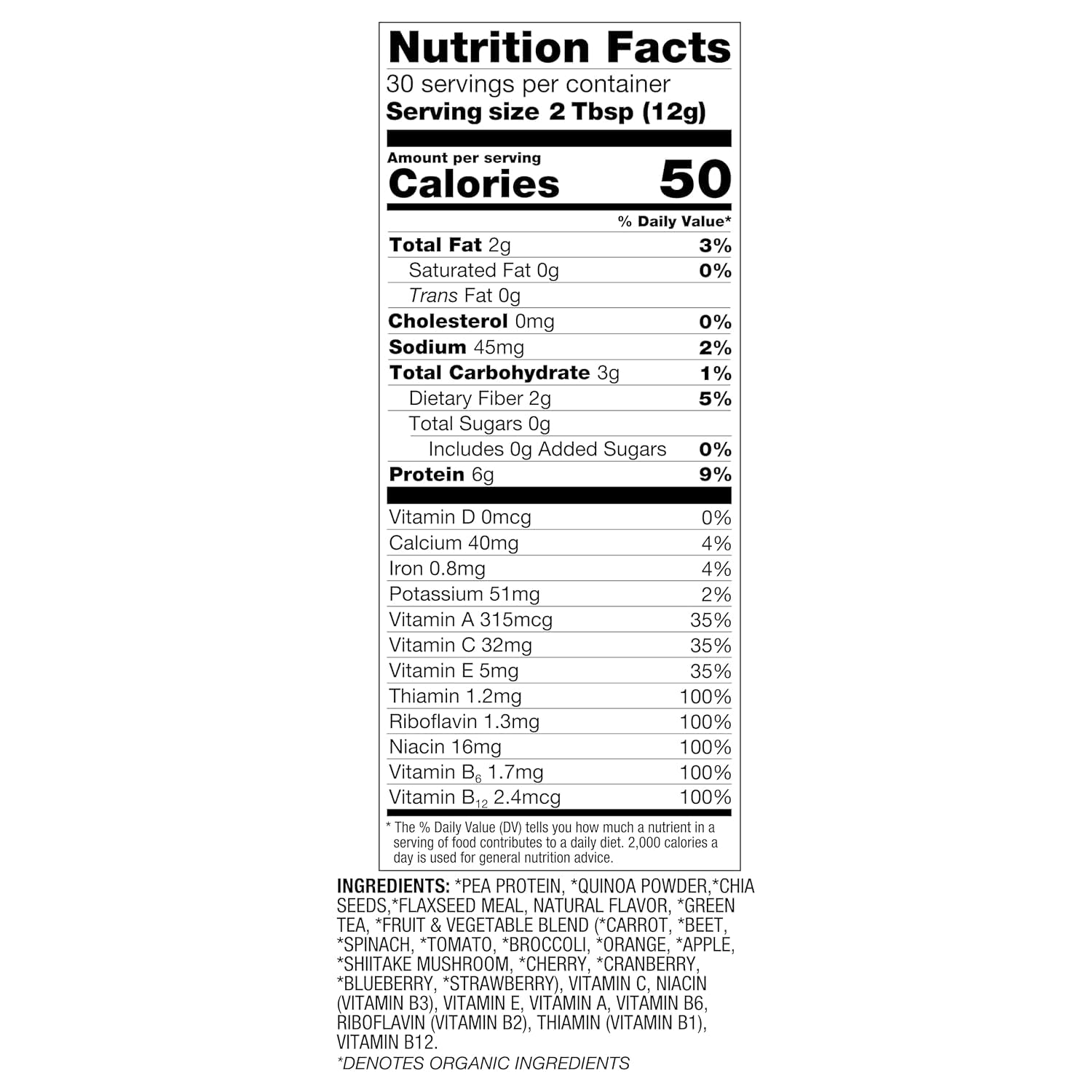 BetterBody Foods Organic Superfood Powder with Protein, Vitamins C, E, and B12 (12.7 oz.) BetterBody Foods uk supplements