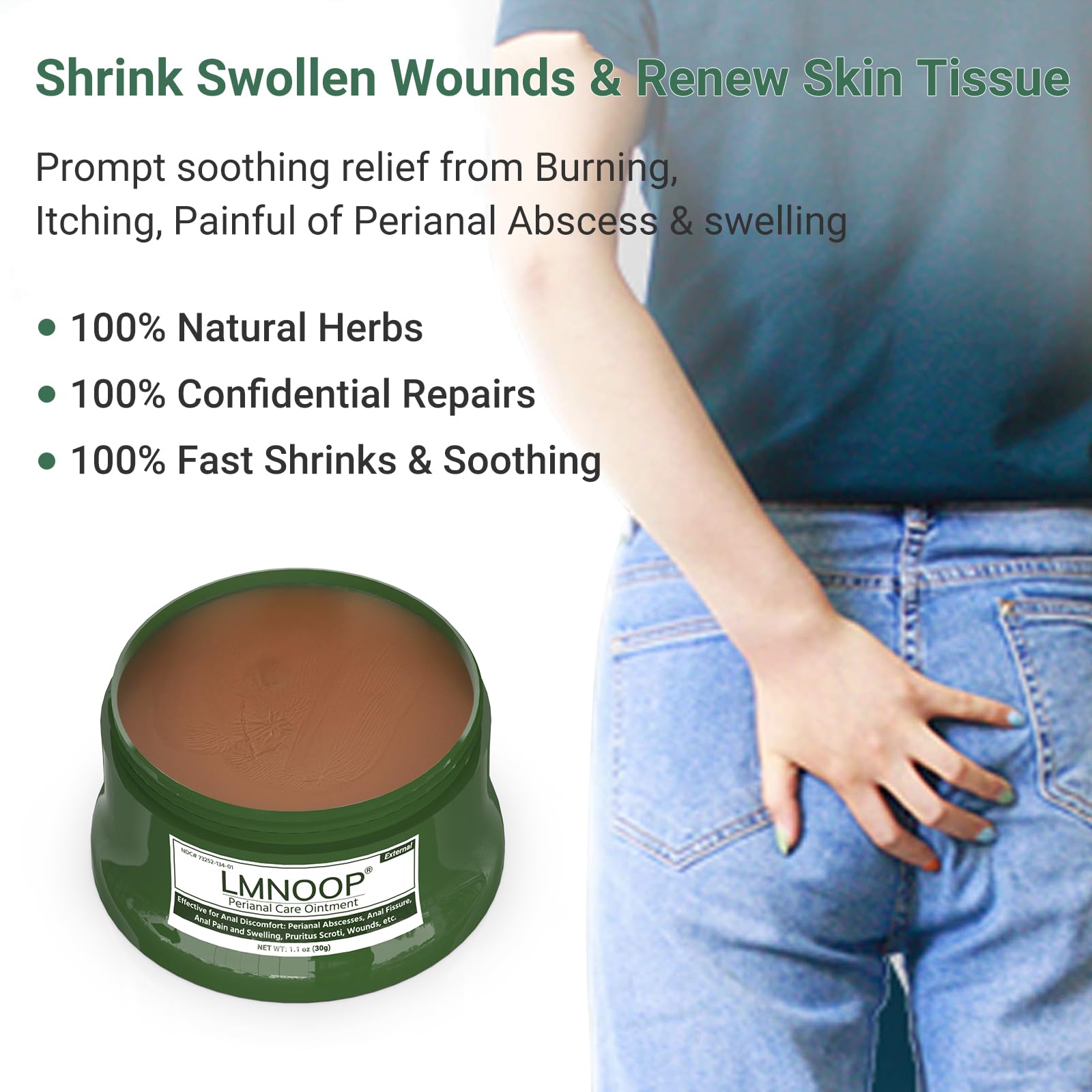LMNOOP Perianal Repair Ointment: Treatments for Anal Fistula, Anal Fissure, Perianal Abscess, Rapid Relief from Pain, Burning, Itching, Swelling, Bleeding, and Discomfort by Jock Itch or Hemorrhoids LMNOOP uk supplements