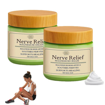 Total Relief Magnesium Cream for Nerve Relief with MSM & Arnica — Soothing Topical Support for Neuropathy & Muscle Relaxation — 2 Pack Value Set (3.52oz Total) Generic uk supplements