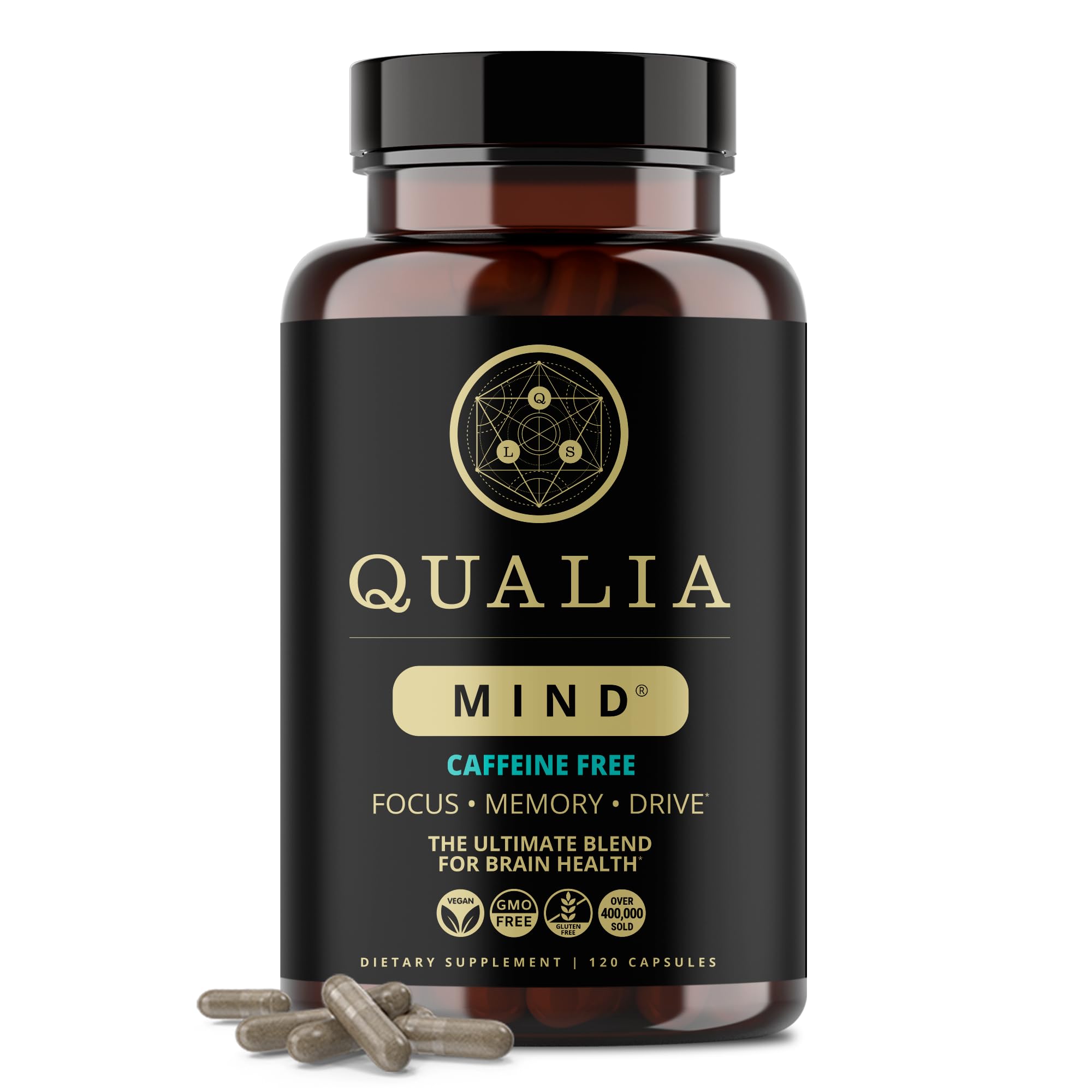 Qualia Mind (Caffeine Free) | The Ultimate Blend for Brain Health* | Doctor-Formulated Nootropic to Fuel Focus & Concentration* | Supports Long Term Brain Health| Maintain Drive & Productivity QUALIA LIFE SCIENCES uk supplements