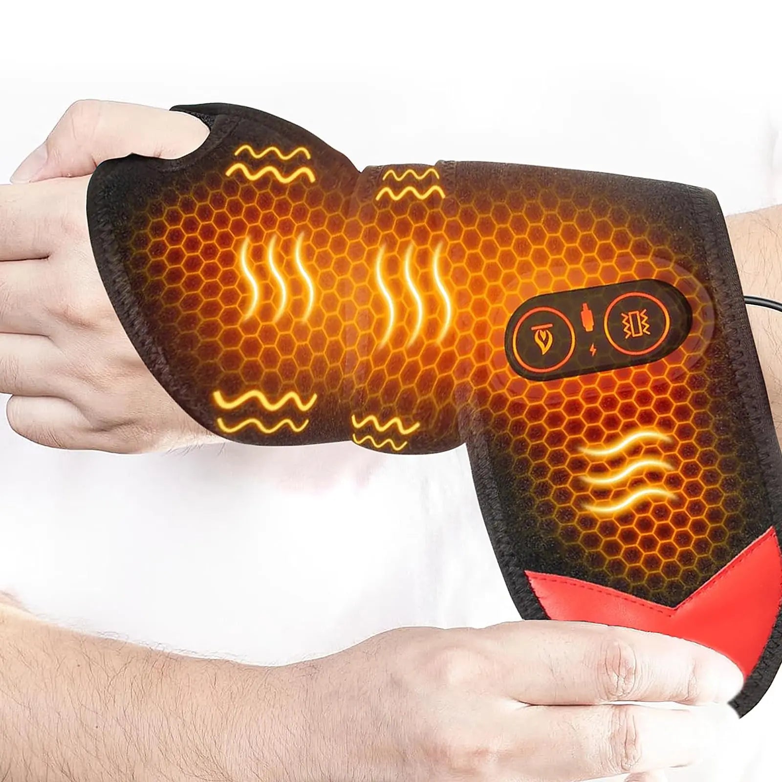 ZMHWANY Rechargeable Cordless Wrist Massager with Heat and Compression, 3000mAh Battery for Arthritis Carpal Tunnel Pain Relief, Wireless Heating Pad Ideal for Seniors ZMHWANY uk supplements