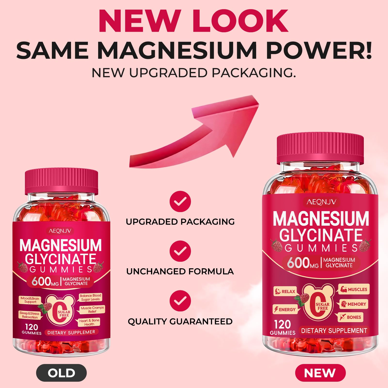 Magnesium Glycinate Gummies 600mg, Sugar Free Magnesium Gummies for Adults, Chewable Potassium Supplements for Body Support, Zzz and Relaxation, 120 Count AEQNJV uk supplements
