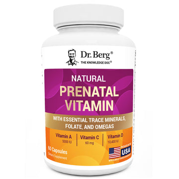 Dr. Berg Natural Prenatal Vitamins for Women (Pregnant & Nursing) - Prenatal Vitamins with Folate, Vitamins, Minerals, Omegas, &11 Powerful Superfoods - Womens Prenatal Multivitamin - 60 Capsules Dr. Berg Nutritionals uk supplements