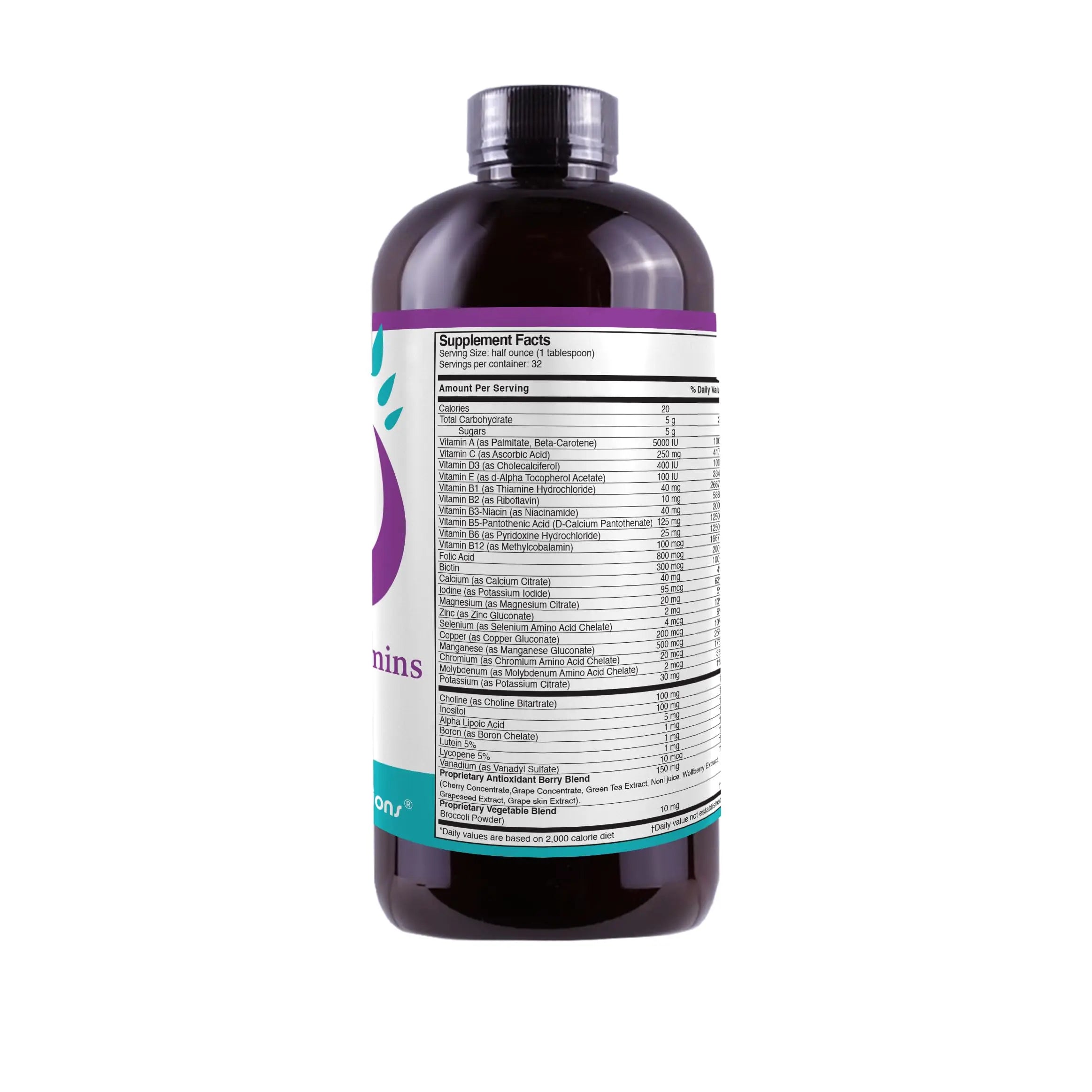 Liquid Super Multivitamin and Minerals - Premium Liquid Vitamins for Enhanced Absorption - Daily Liquid Multivitamin Supplement Life Solutions uk supplements